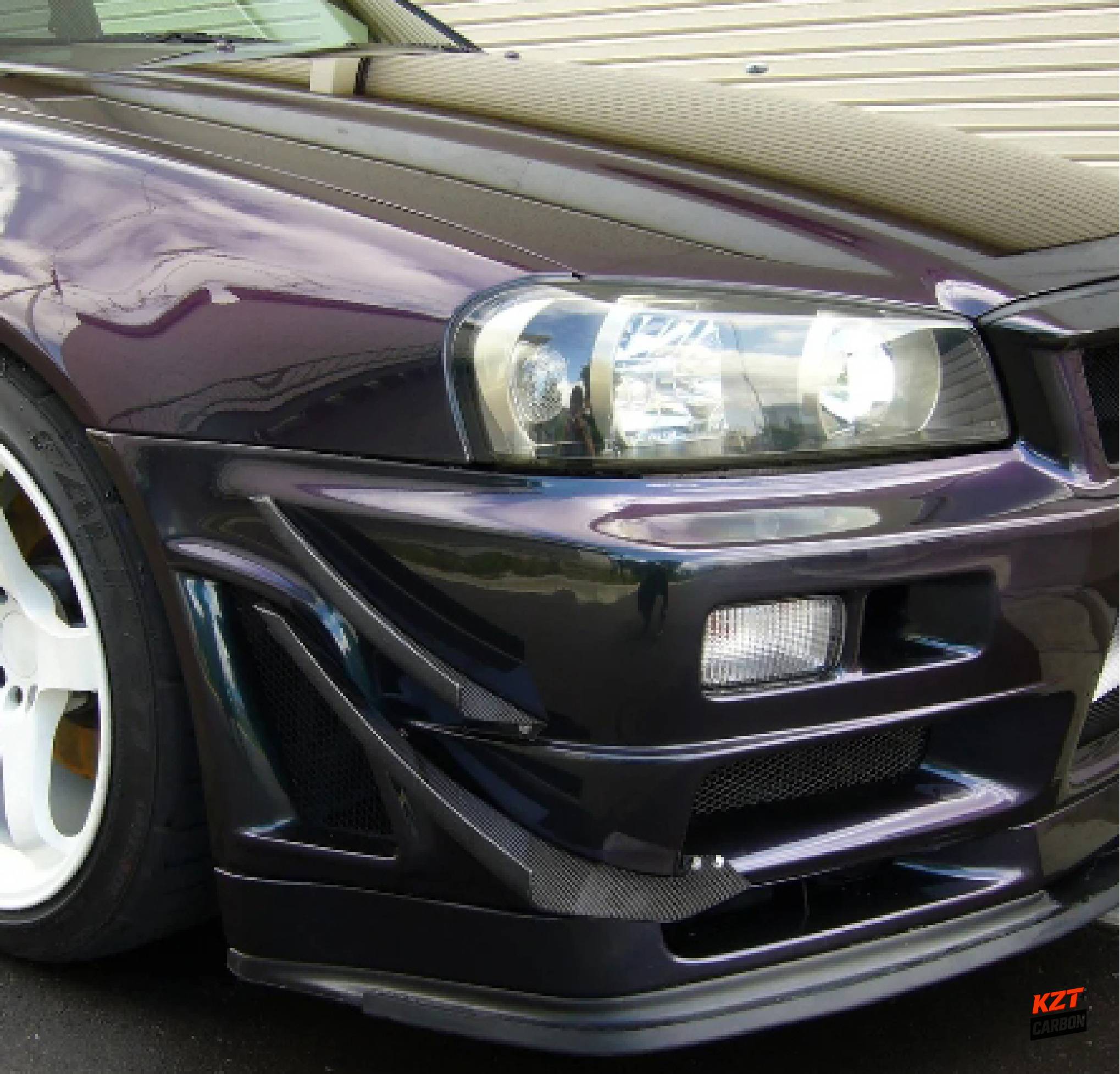 For Nissan Skyline R34 GTR Front Bumper Canard (4pcs)