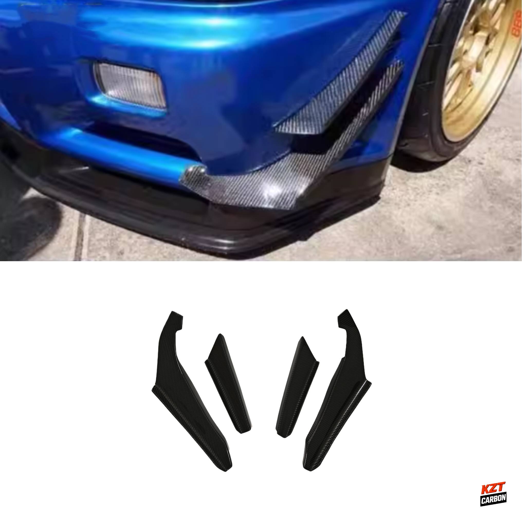 For Nissan Skyline R34 GTR Front Bumper Canard (4pcs)