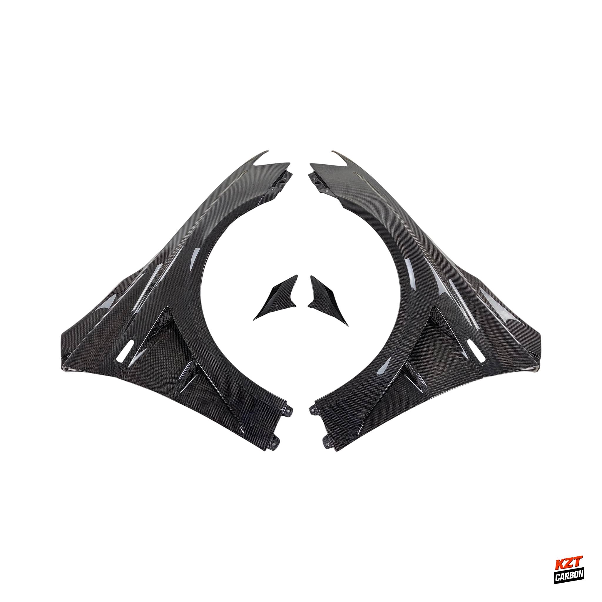 For Mitsubishi EVO 10 VRS Style Ultimate Front Fender With Appron +8mm Carbon