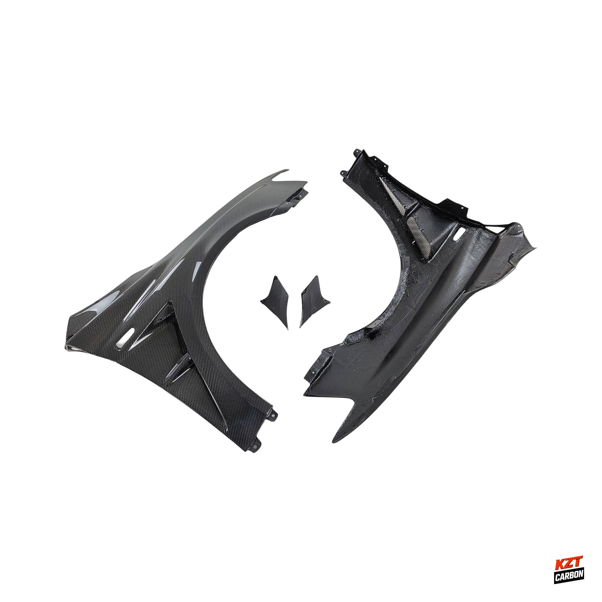 For Mitsubishi EVO 10 VRS Style Ultimate Front Fender With Appron +8mm Carbon
