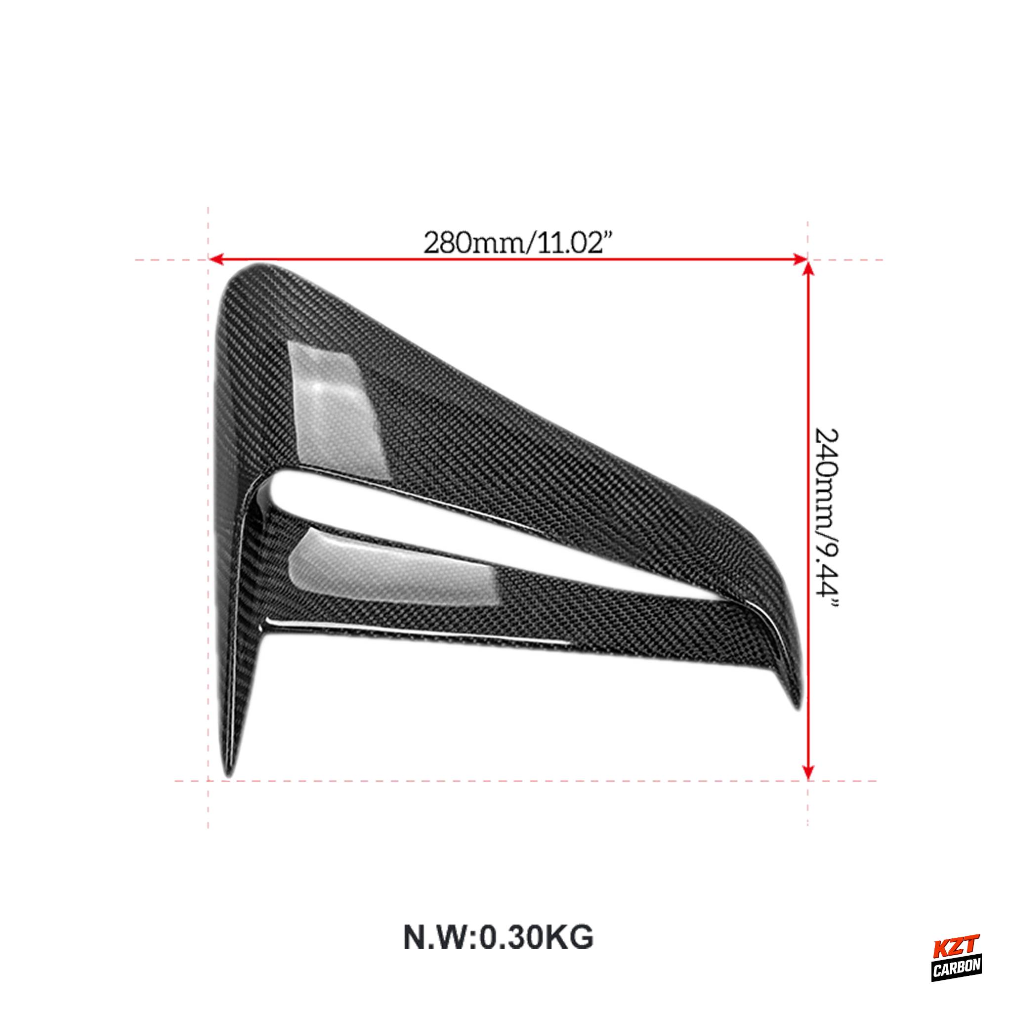 For Toyota 23-25 GR Corolla Carbon EV Type Front Bumper Side Fender Vents Cover