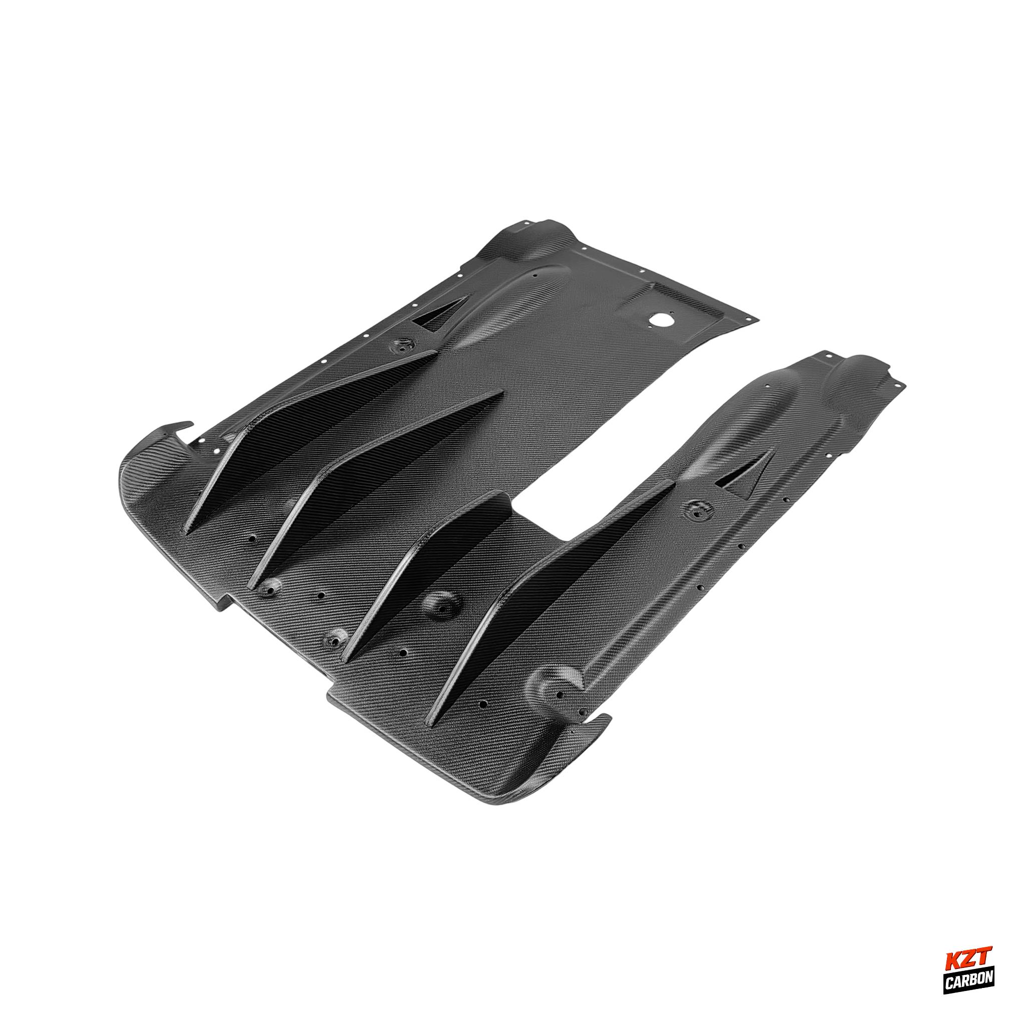 For Nissan 2012 on R35 GTR EPA Style Matte Carbon Rear Under Bottom Diffuser