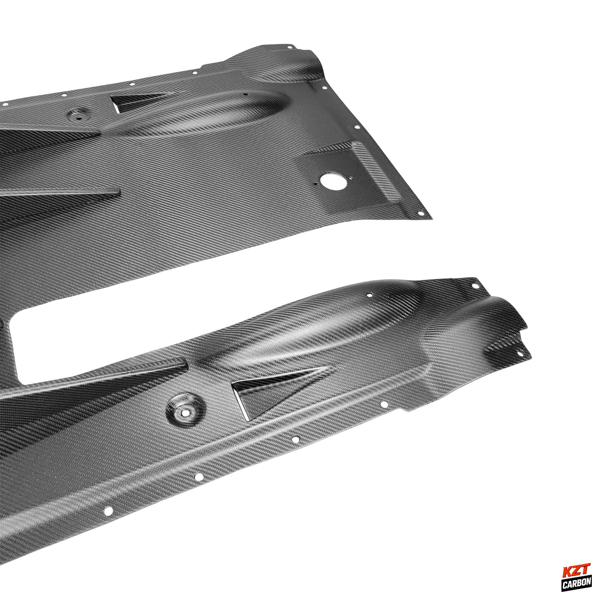 For Nissan 2012 on R35 GTR EPA Style Matte Carbon Rear Under Bottom Diffuser
