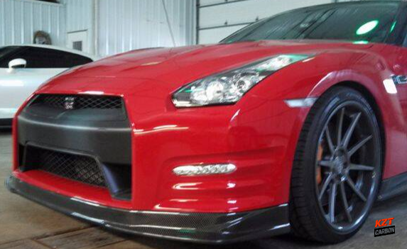For Nissan GTR R35 DBA 12-16 Only Carbon Fiber K Style Front Bumper Lip