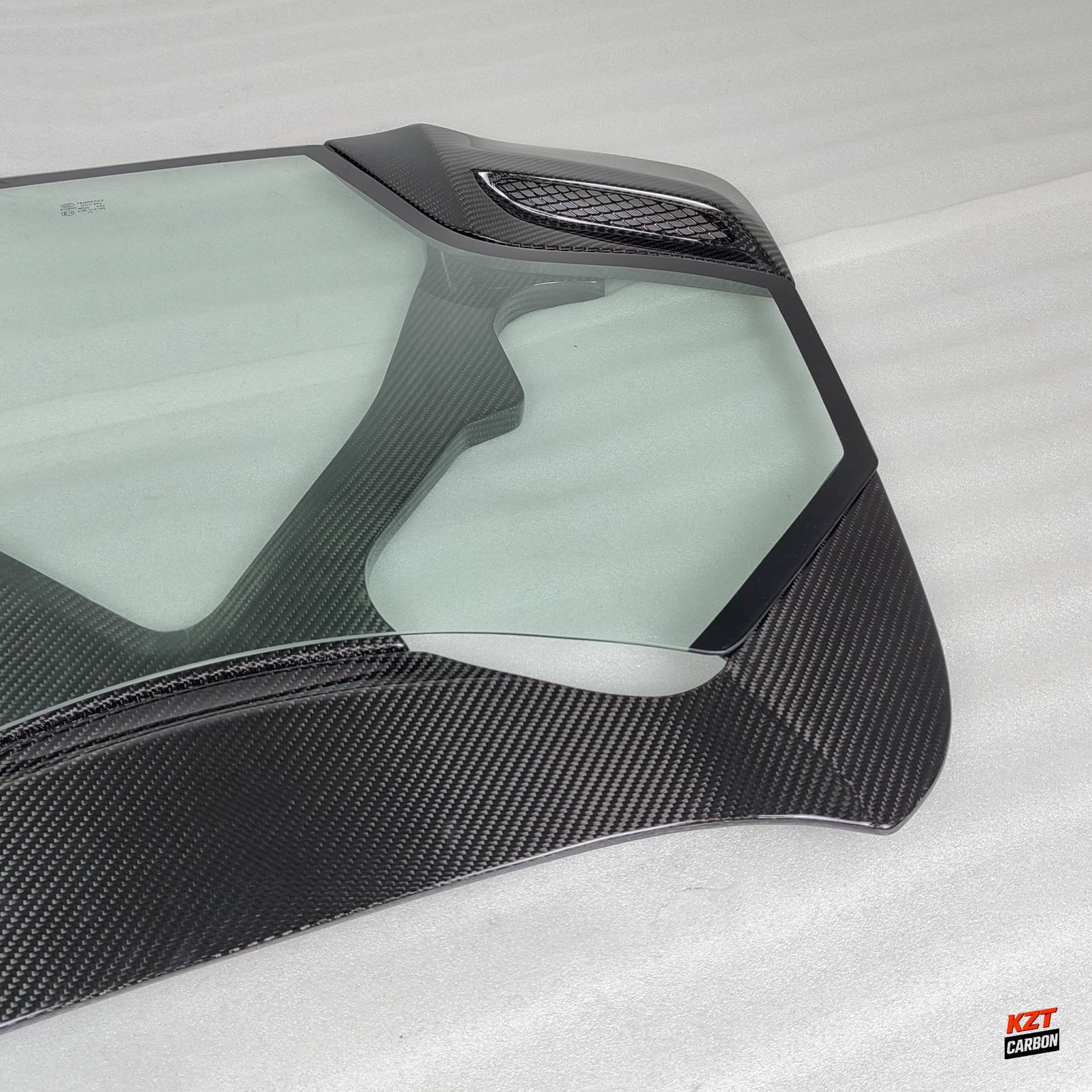 For Ferrari 488 Spider 2015-19 Dry Carbon Fiber KZ Style Rear Engine Bonnet Hood