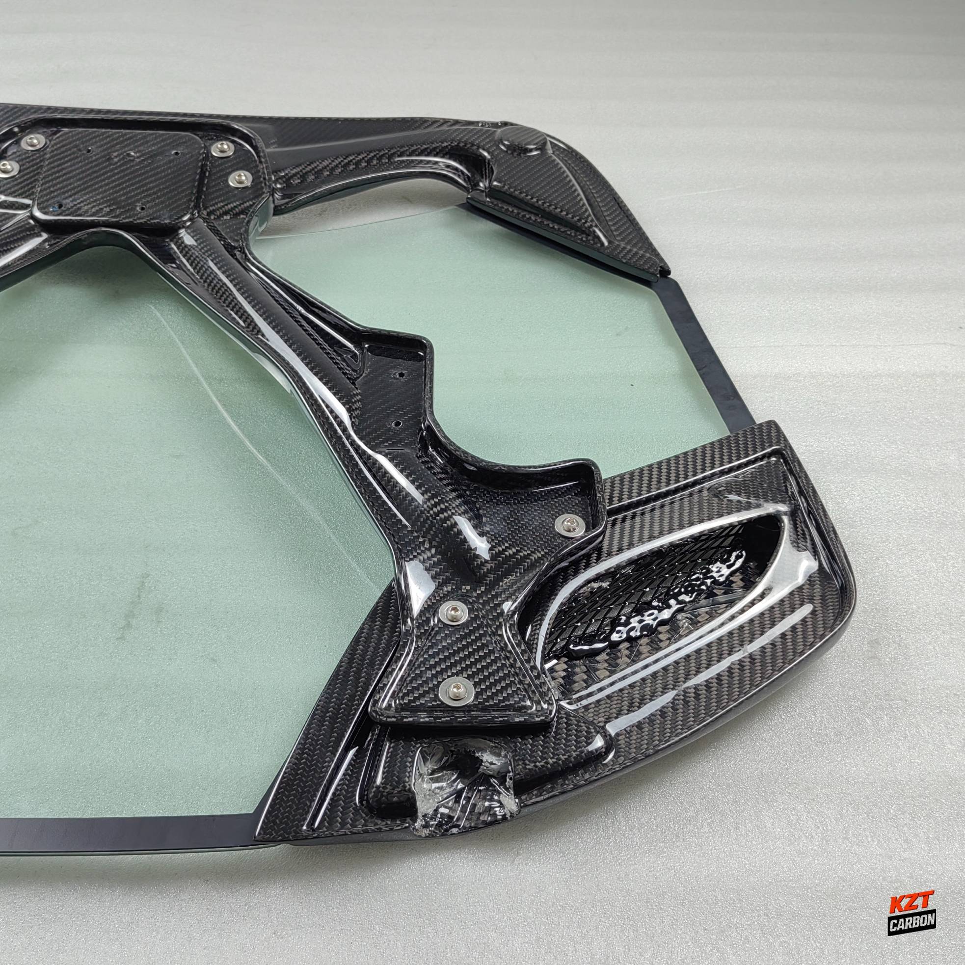 For Ferrari 488 Spider 2015-19 Dry Carbon Fiber KZ Style Rear Engine Bonnet Hood