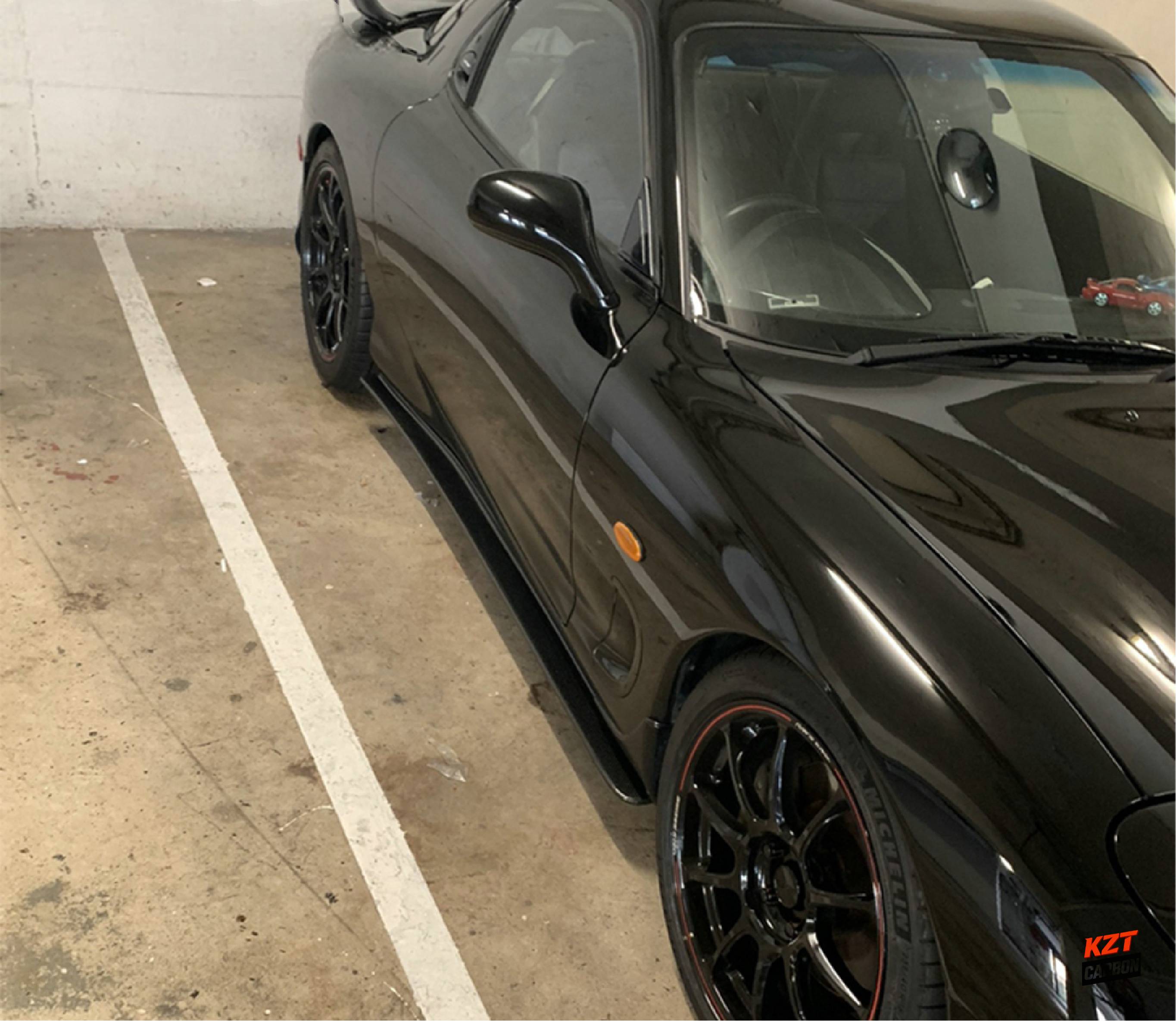 For Mazda RX7 FD 91-02 FED Style Forged Carbon Side Skirt Add On Exetension Pair