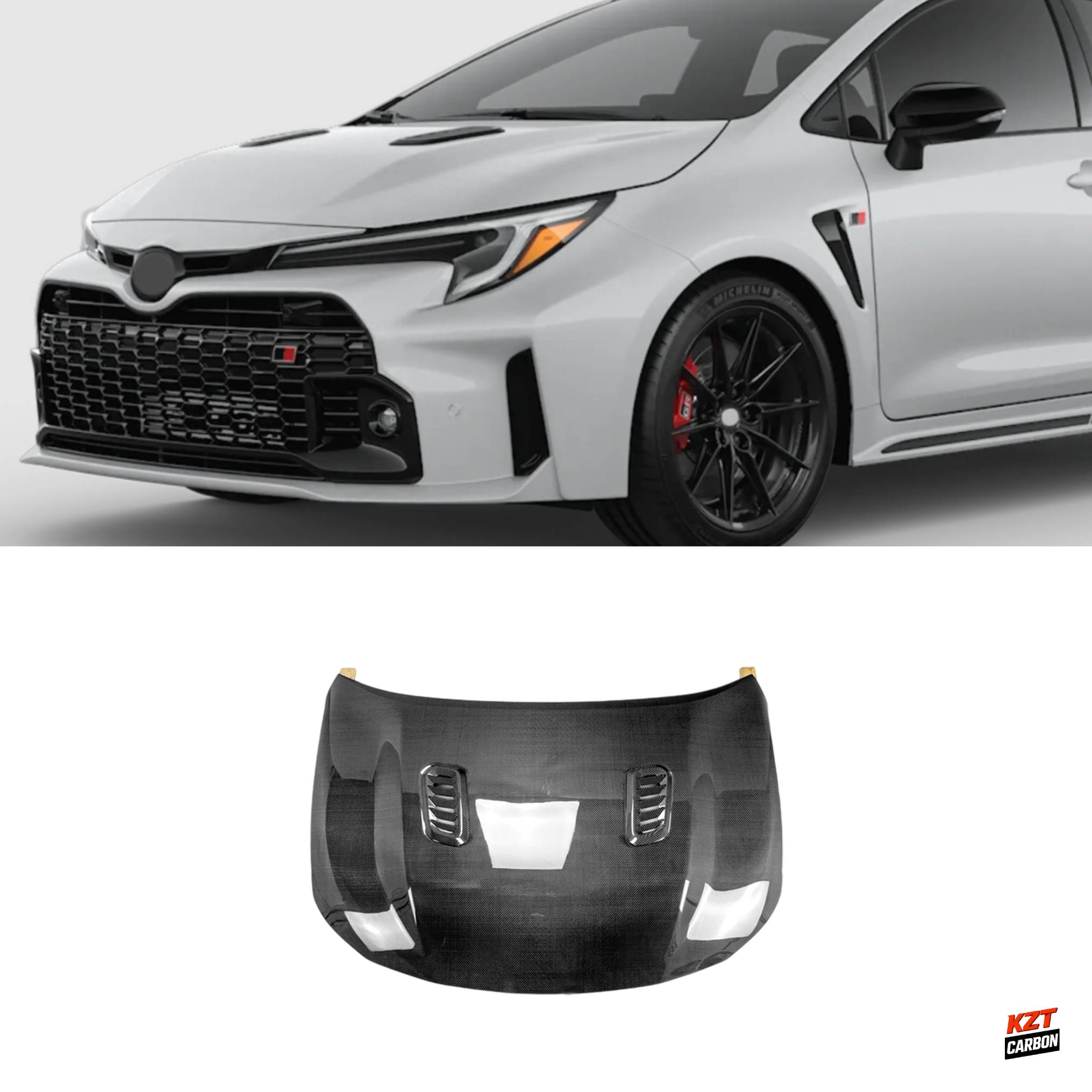 For Toyota 23-25 GR Corolla Circuit Edition 5Dr Dry Carbon OE Front Vented Hood