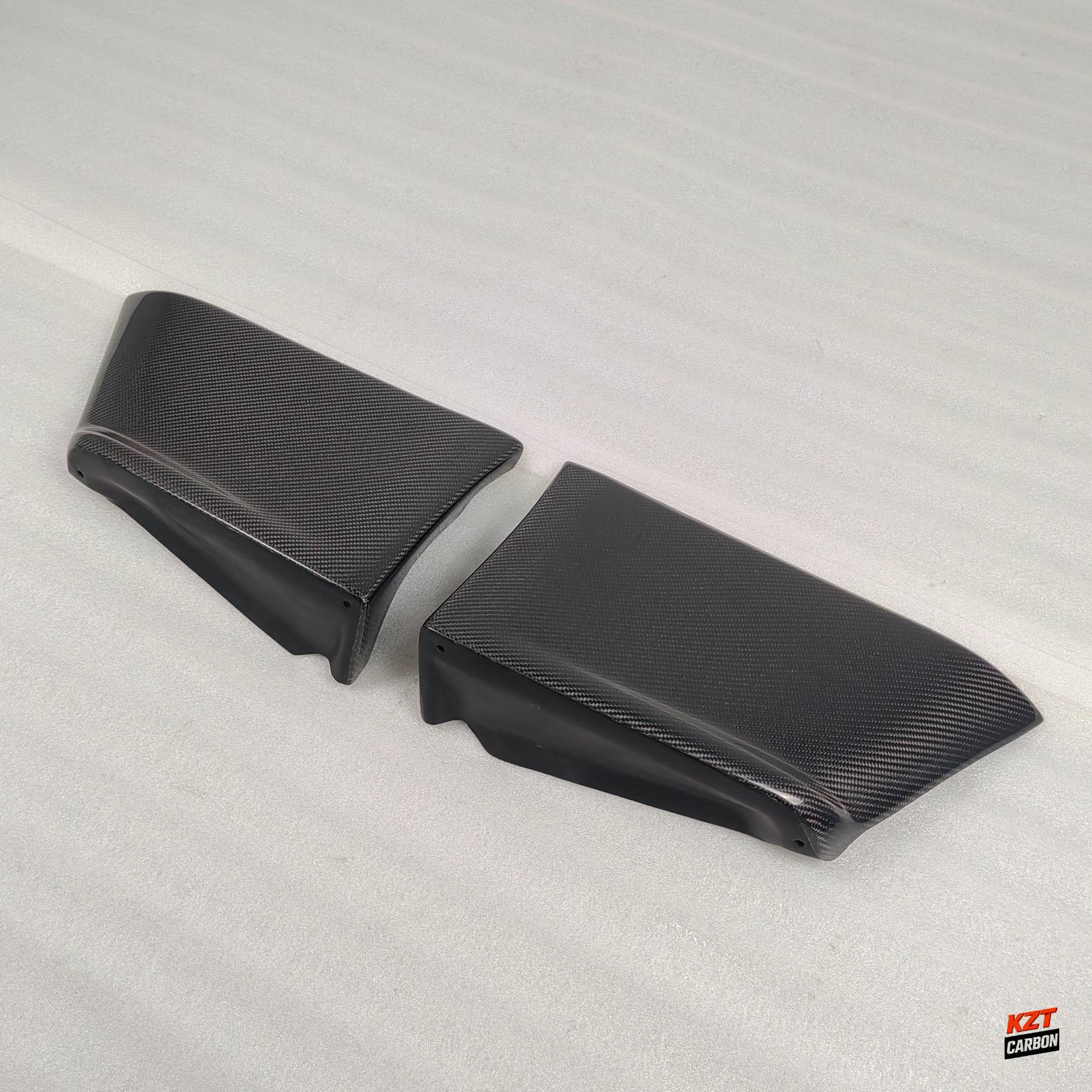 For Mitsubishi EVO 10 X CZ4A 07-16 KZ Carbon Fiber Rear Corner Extensions Spats