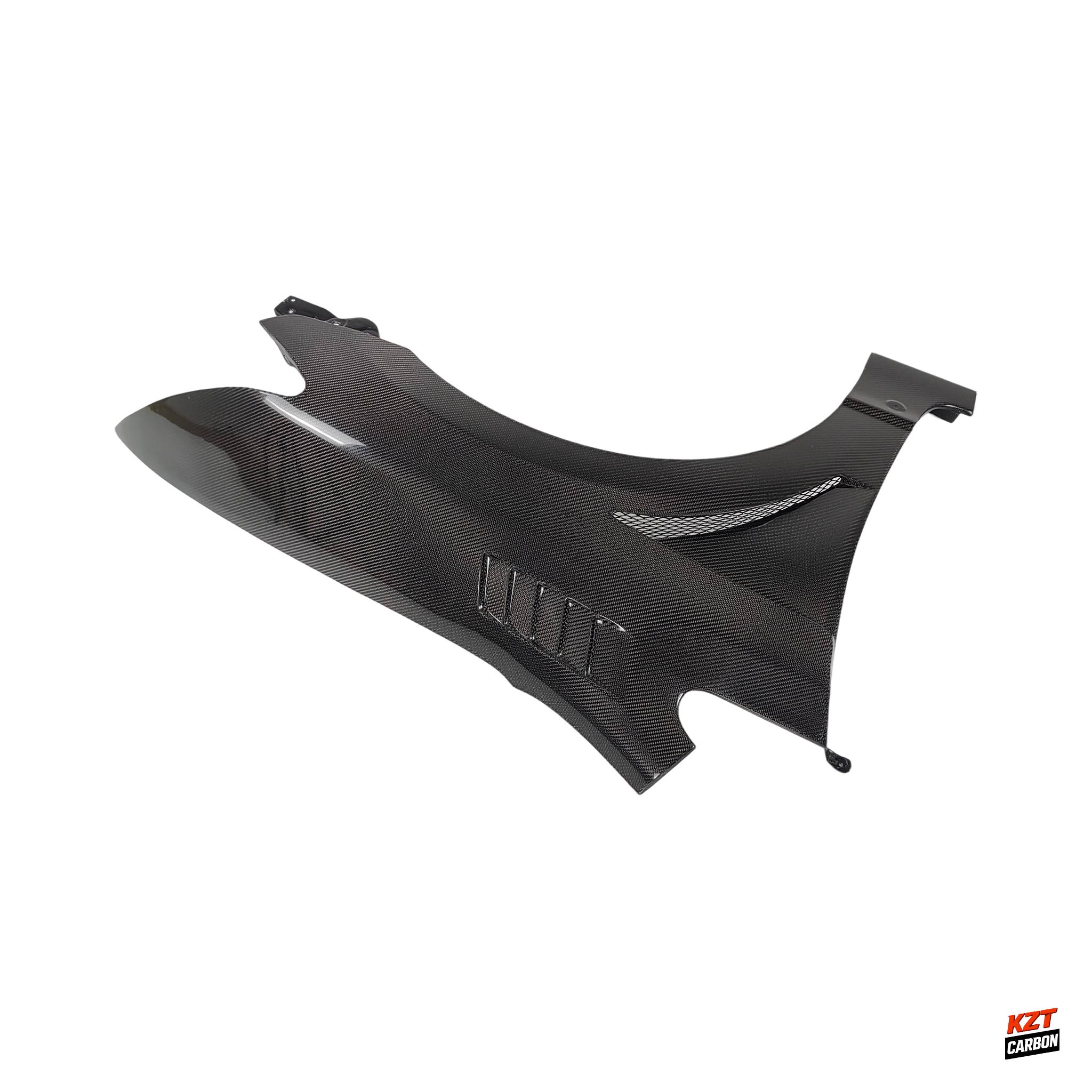 For Honda 06-08 Civic FD2 J2 Style Carbon Fiber Front Bumper Vented Fender Pair