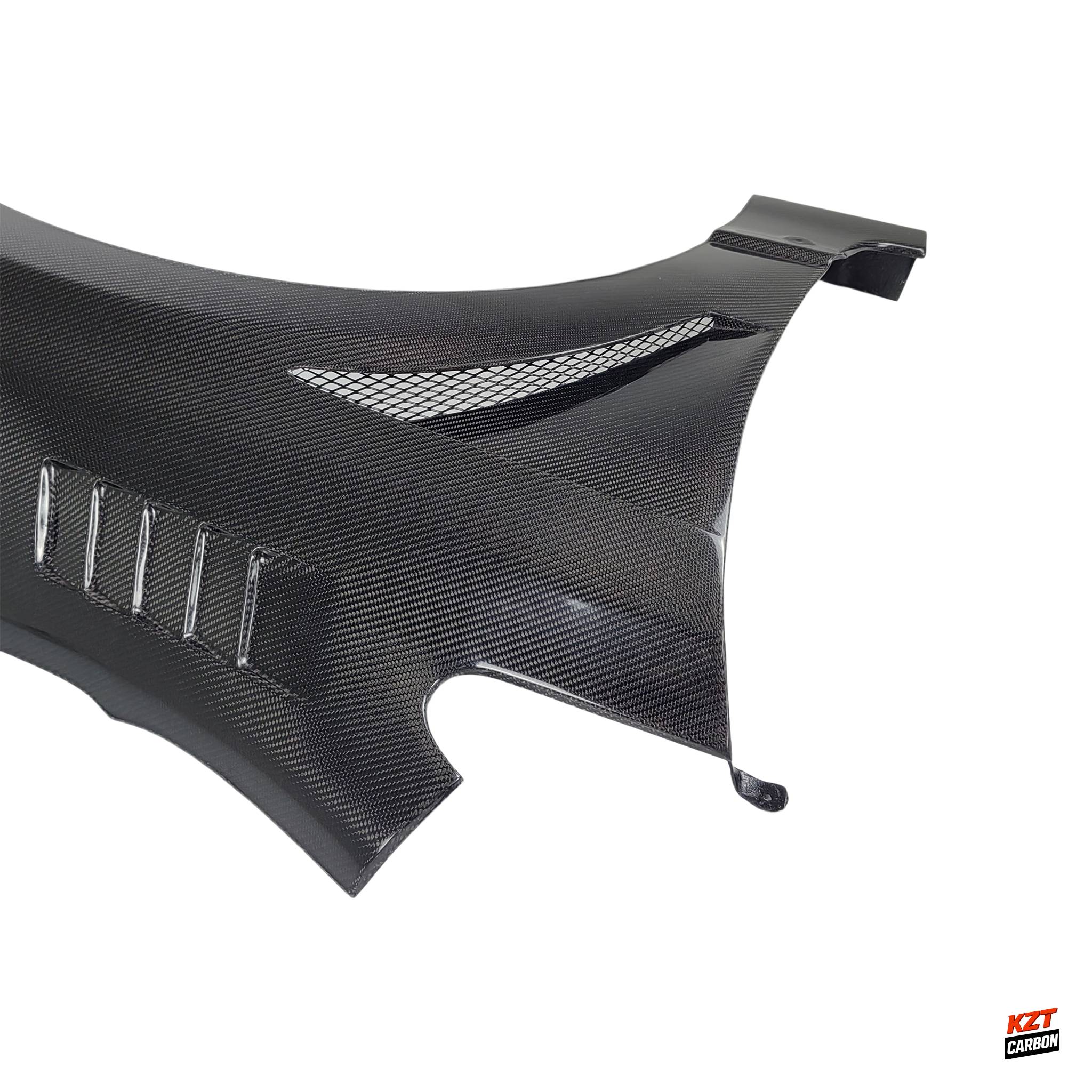 For Honda 06-08 Civic FD2 J2 Style Carbon Fiber Front Bumper Vented Fender Pair