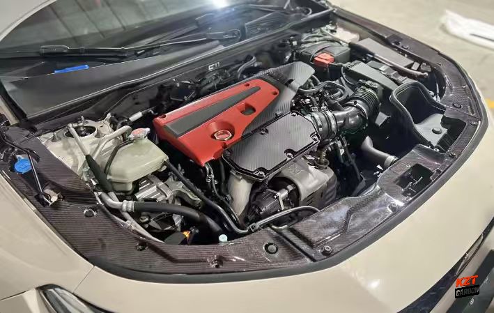 For Honda Civic Type R FL5 23-24 Dry Carbon OE Style Engine Cooling Slam Panel