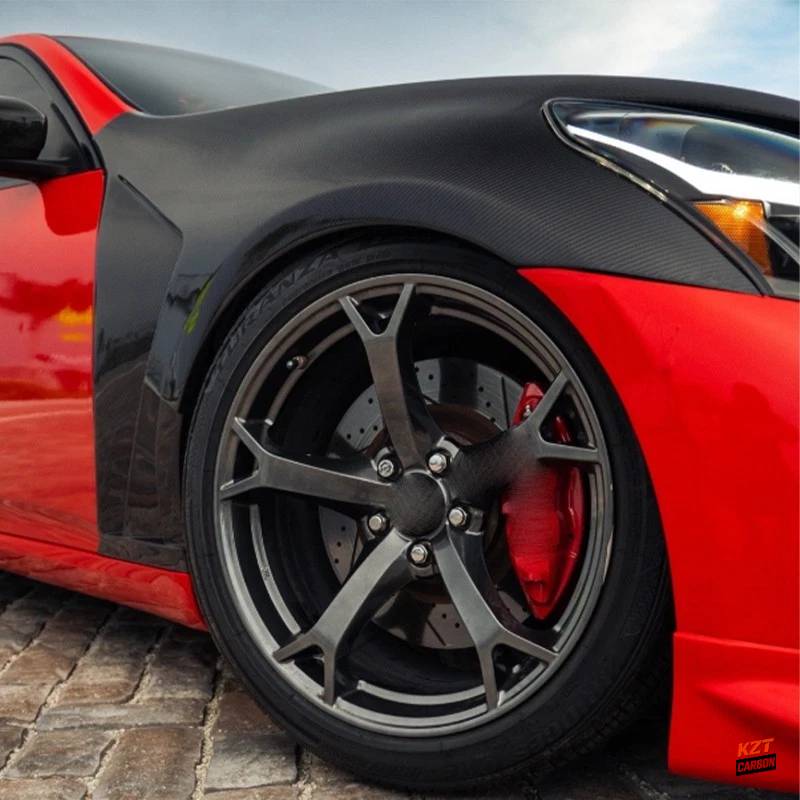 For Infiniti G37 Q40 4 Door Sedan 08-13 Carbon HT Style Vented Front Fender