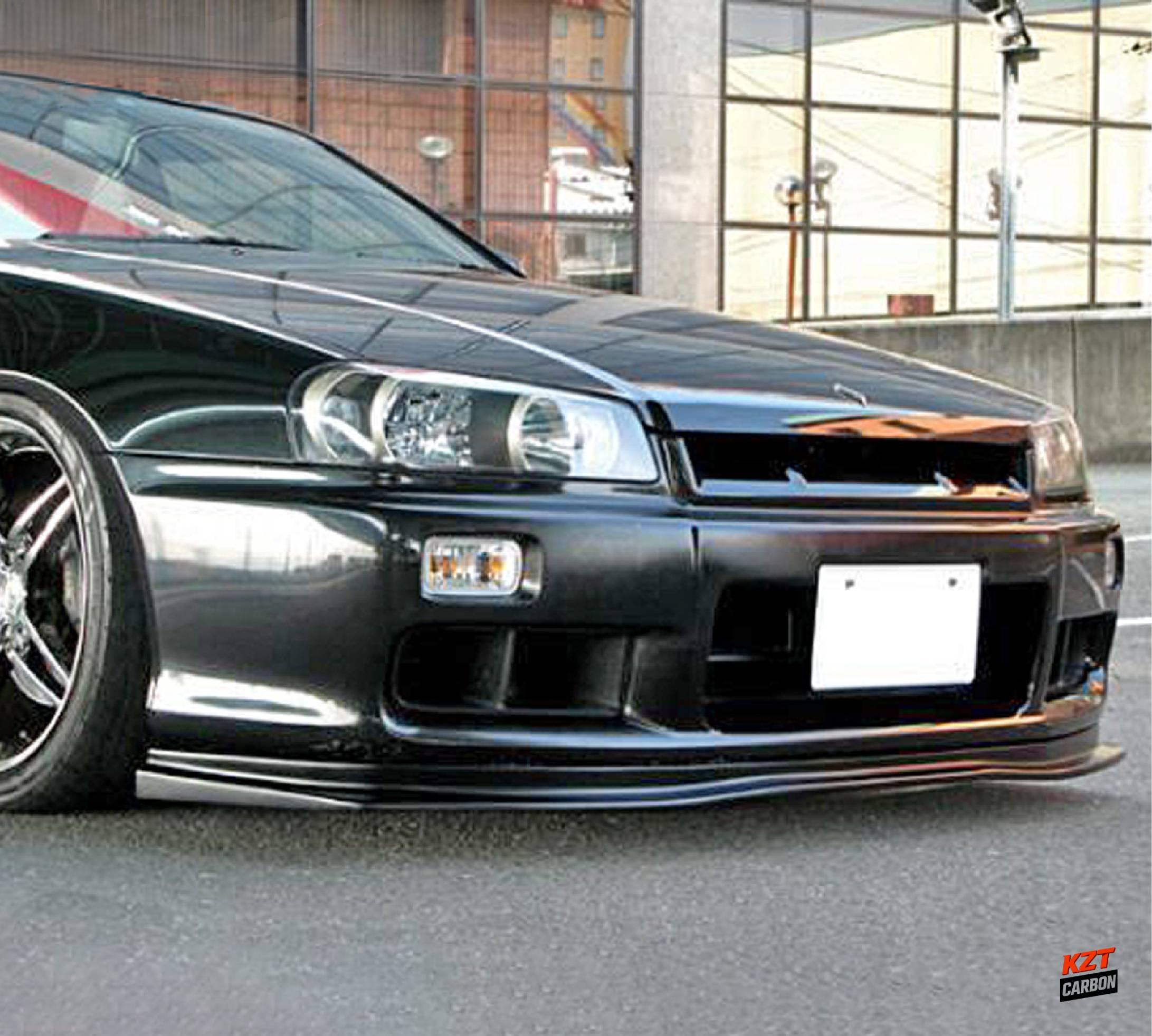 For Nissan Skyline R34 (GTT Only) D1 Style Fiberglass Front Bumper Bottom Lip