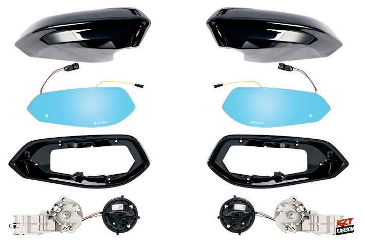For Honda Civic Type R FL5 23-24 ABS Bullet Mirror Replacement With Blue Glass