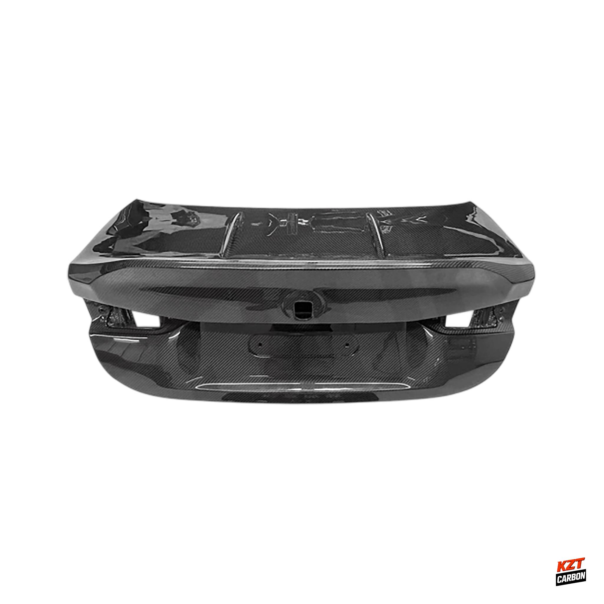 For BMW M4 G82 20-24 +G22 Carbon XSJ Style Rear Bumper Ductail Trunk Boot Lid