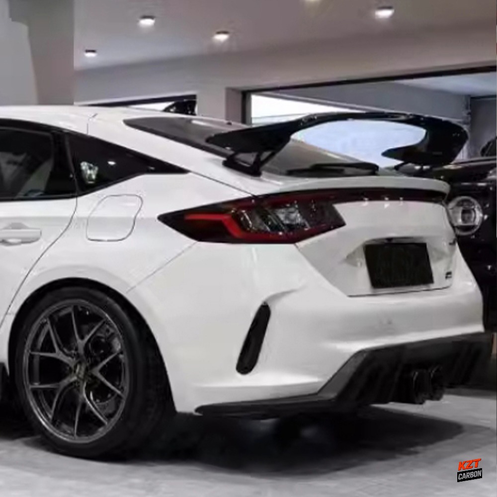For Honda Civic Type R FL5 23-24 Carbon Fiber V2 Style Rear Bumper Diffuser Lip