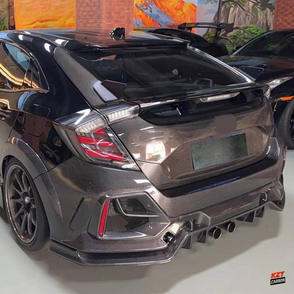 For Honda Civic Type R FK8 17-21 Carbon OE Rear Roof Trunk Hatchback Body Kits