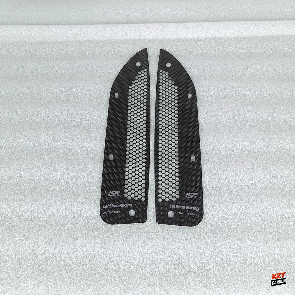 For Honda Civic Type R FL5 Dry Carbon Front Fender Rock Block Guard (large hole)