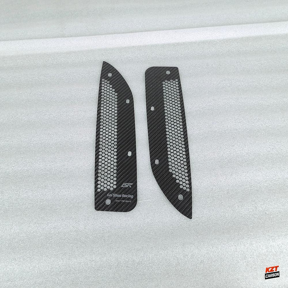 For Honda Civic Type R FL5 Dry Carbon Front Fender Rock Block Guard (large hole)