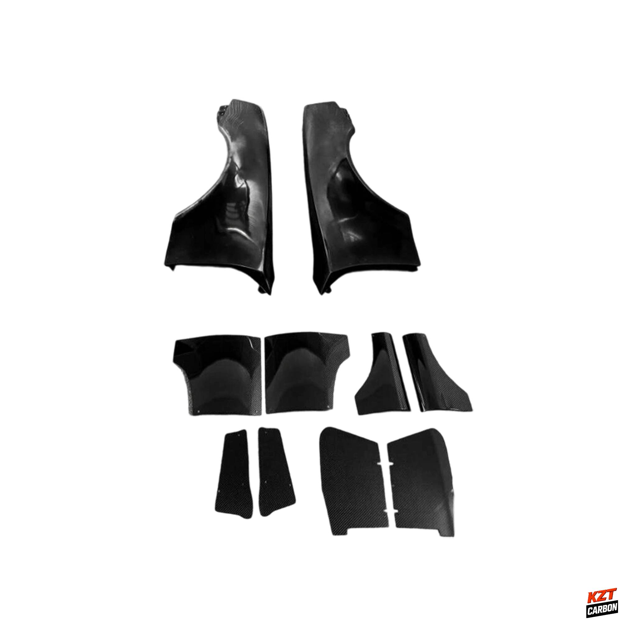For Nissan Skyline R34 GTR Only Partial Carbon GK Front Side Vented Fender Pair