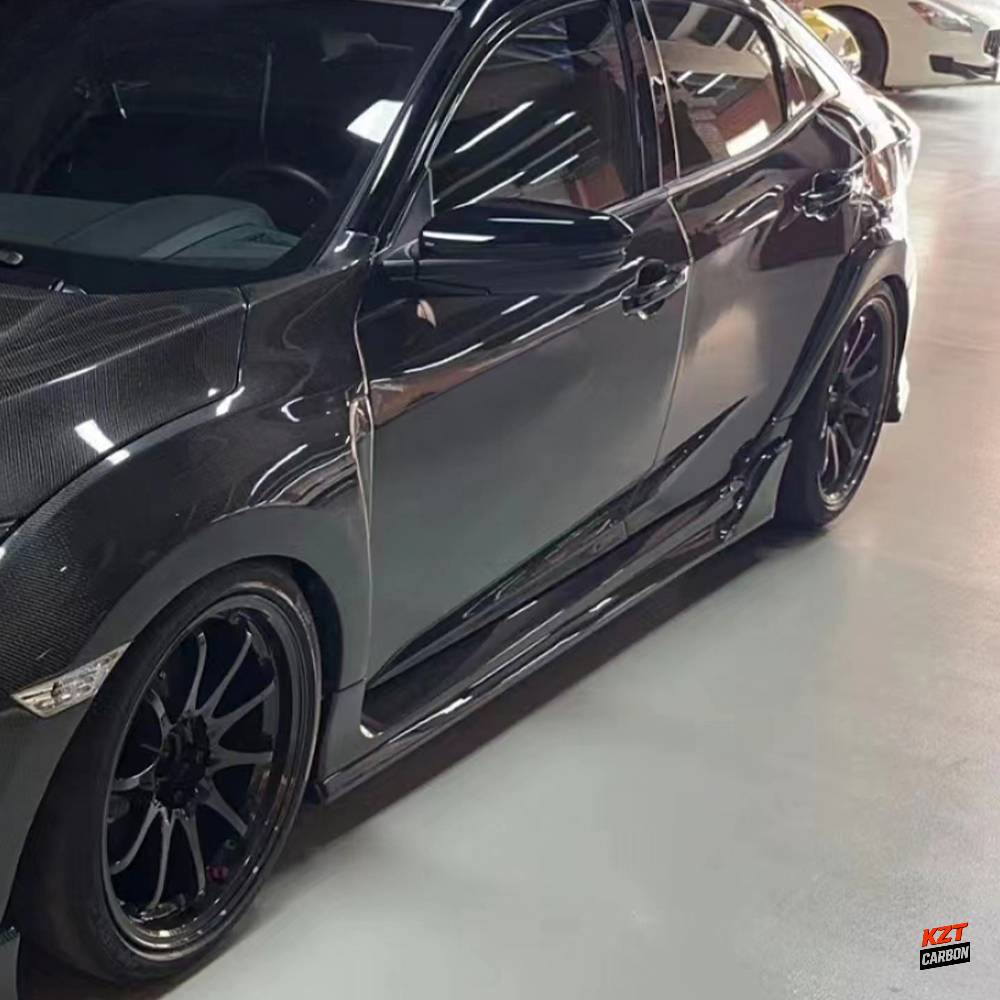 For Honda Civic Type R FK8 2017-21 Carbon Fiber OE Style Side Skirts Body Kits