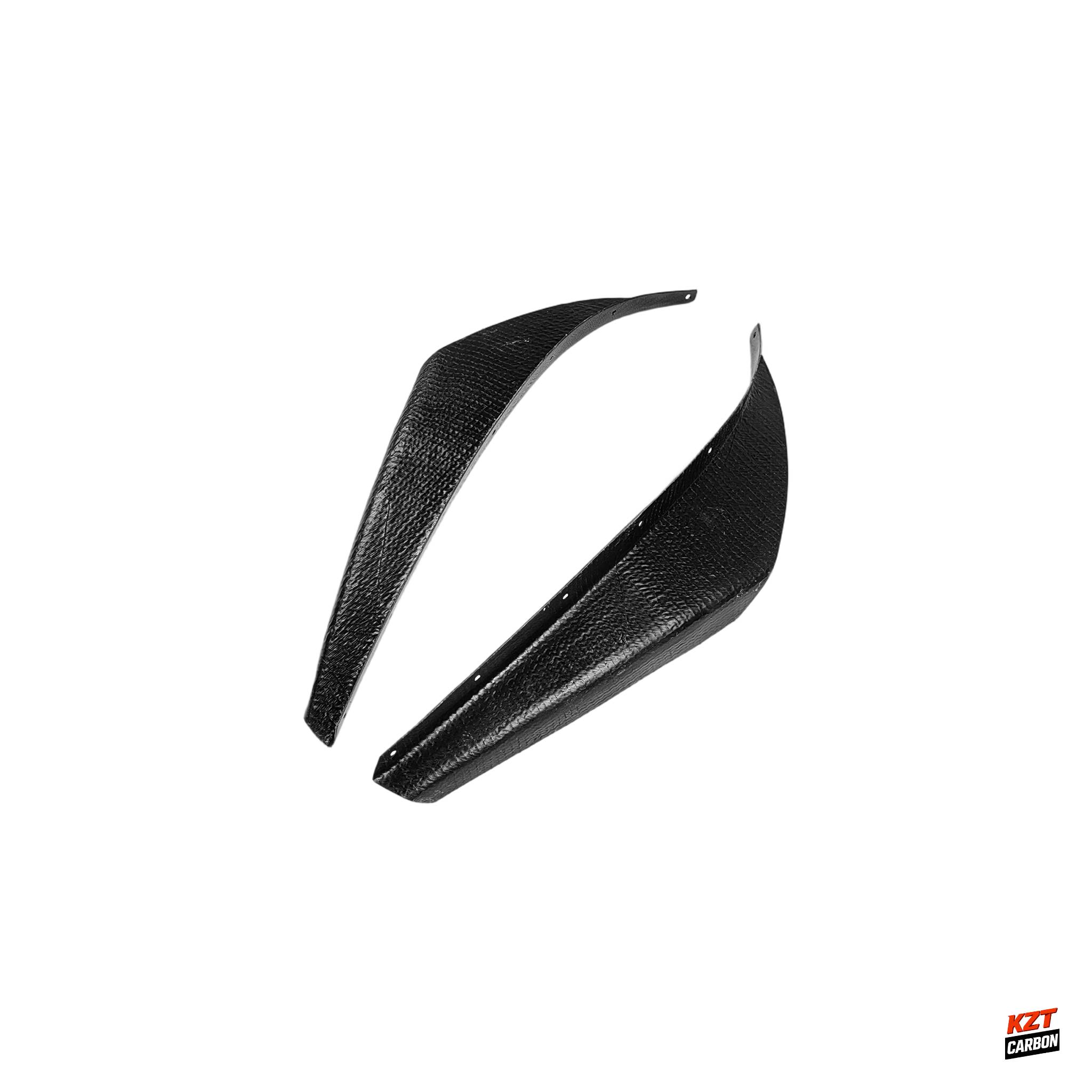For Nissan 99-02 Silvia S15 Carbon Fiber AR Style Stock Front Bumper Canard Pair