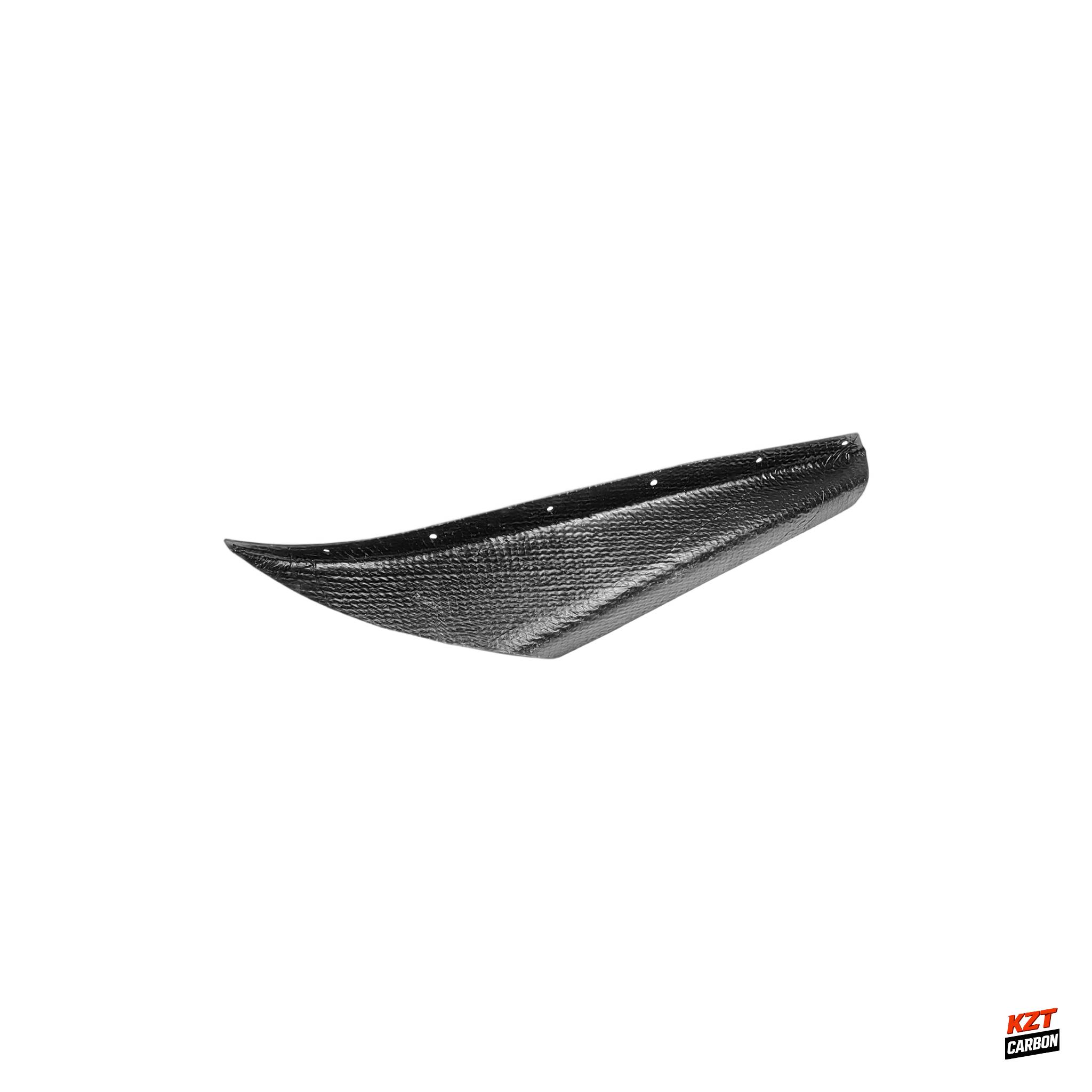 For Nissan 99-02 Silvia S15 Carbon Fiber AR Style Stock Front Bumper Canard Pair
