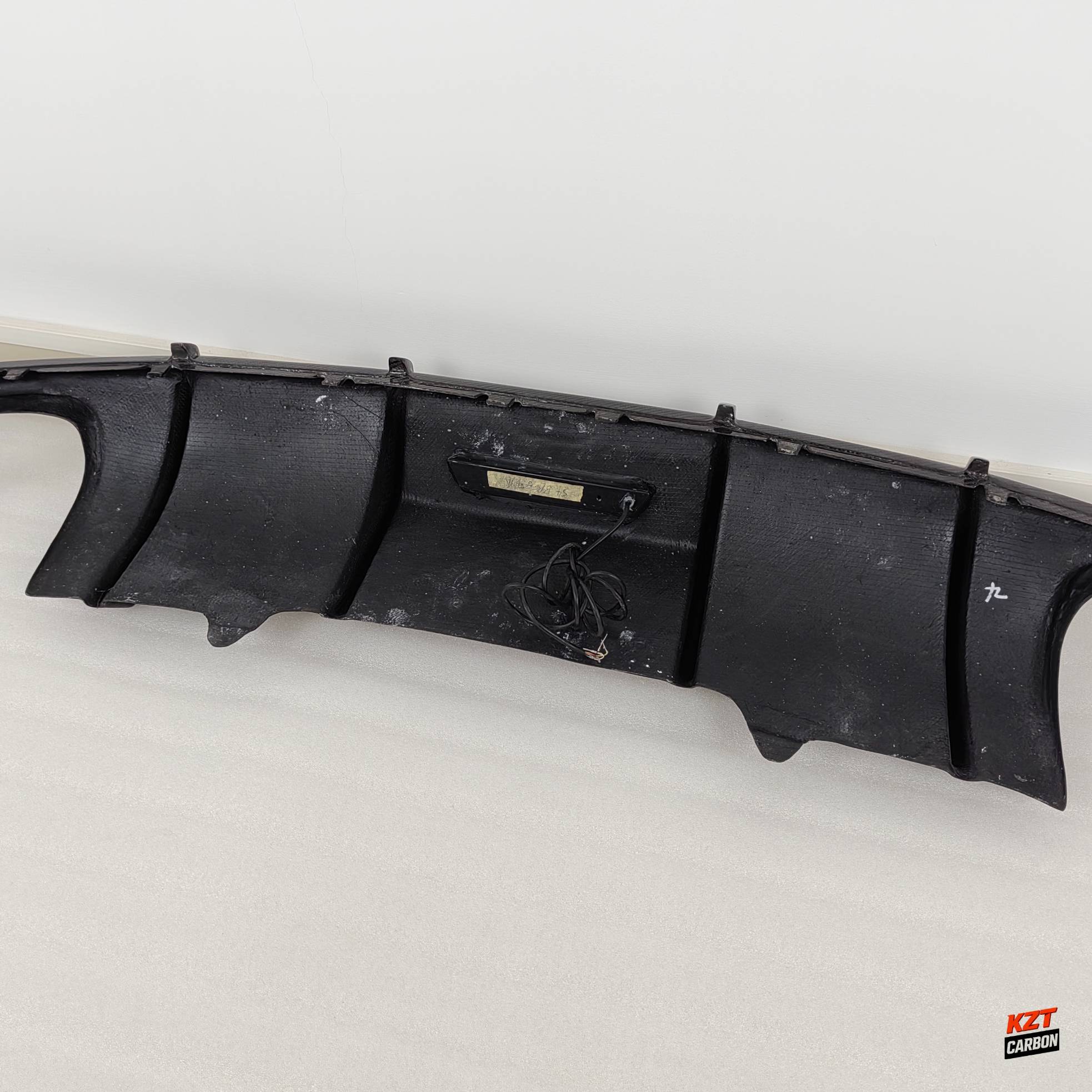 For Audi S4 B9 17-19 Sedan Carbon Fiber KZ Style Rear Diffuser Lip With Light