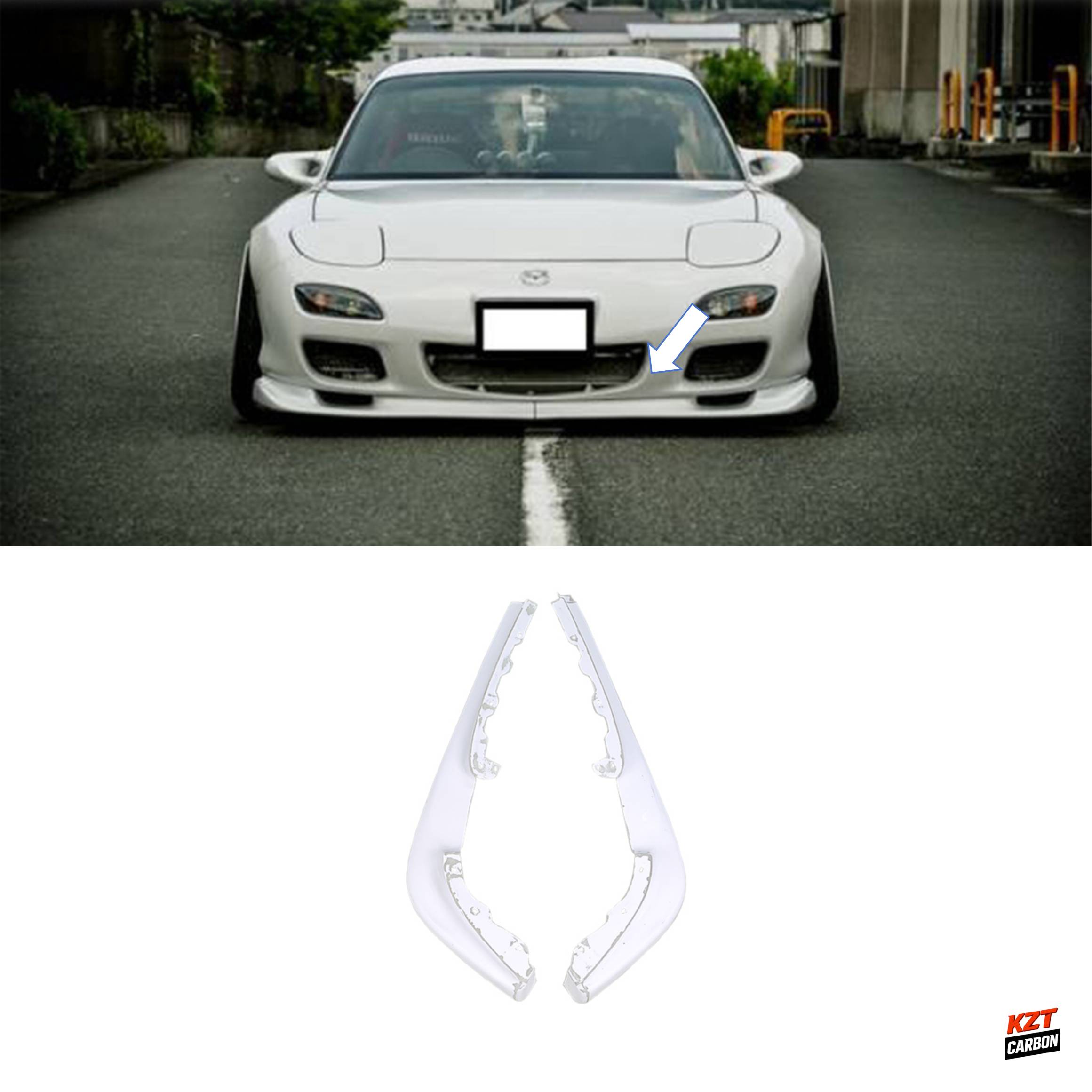 For Mazda RX7 FD3S 93-99 OE Style Fiberglass Unpaint Front Bumper Bottom Lip