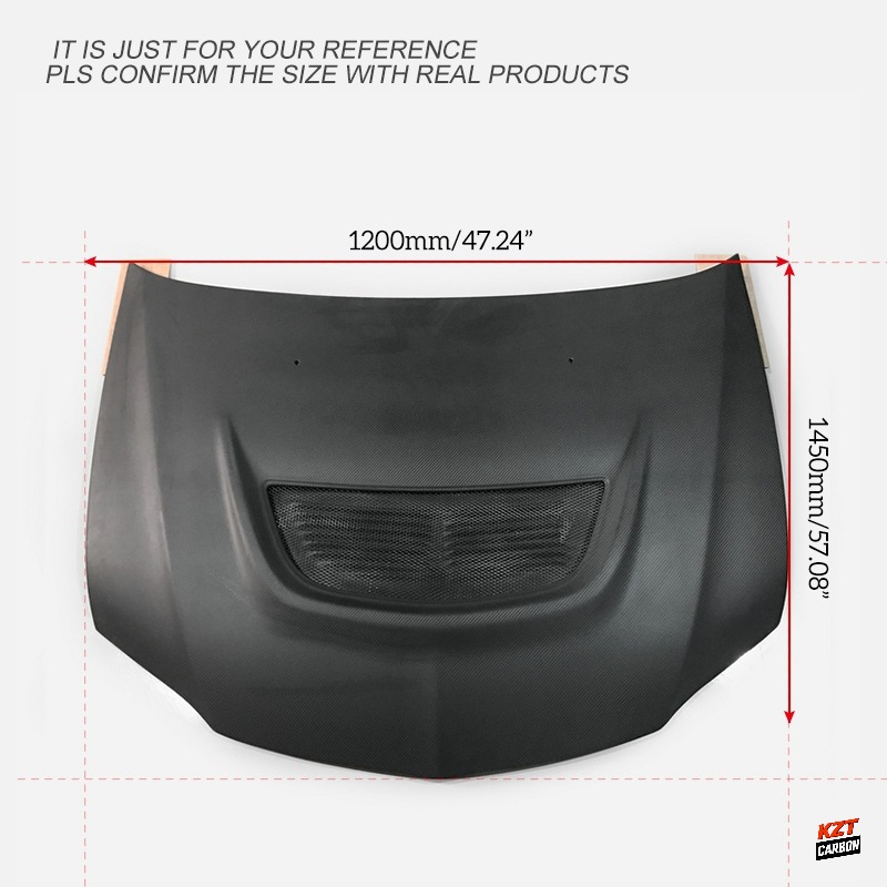 For Mitsubishi Evolution EVO 7 8 9 OE Type Matte Double Carbon Front Hood Bonnet