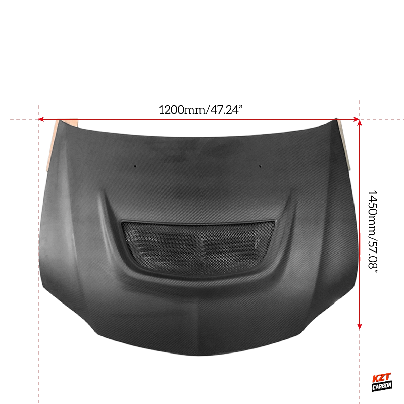 For Mitsubishi Evolution EVO 7 8 9 OE Type Matte Double Carbon Front Hood Bonnet