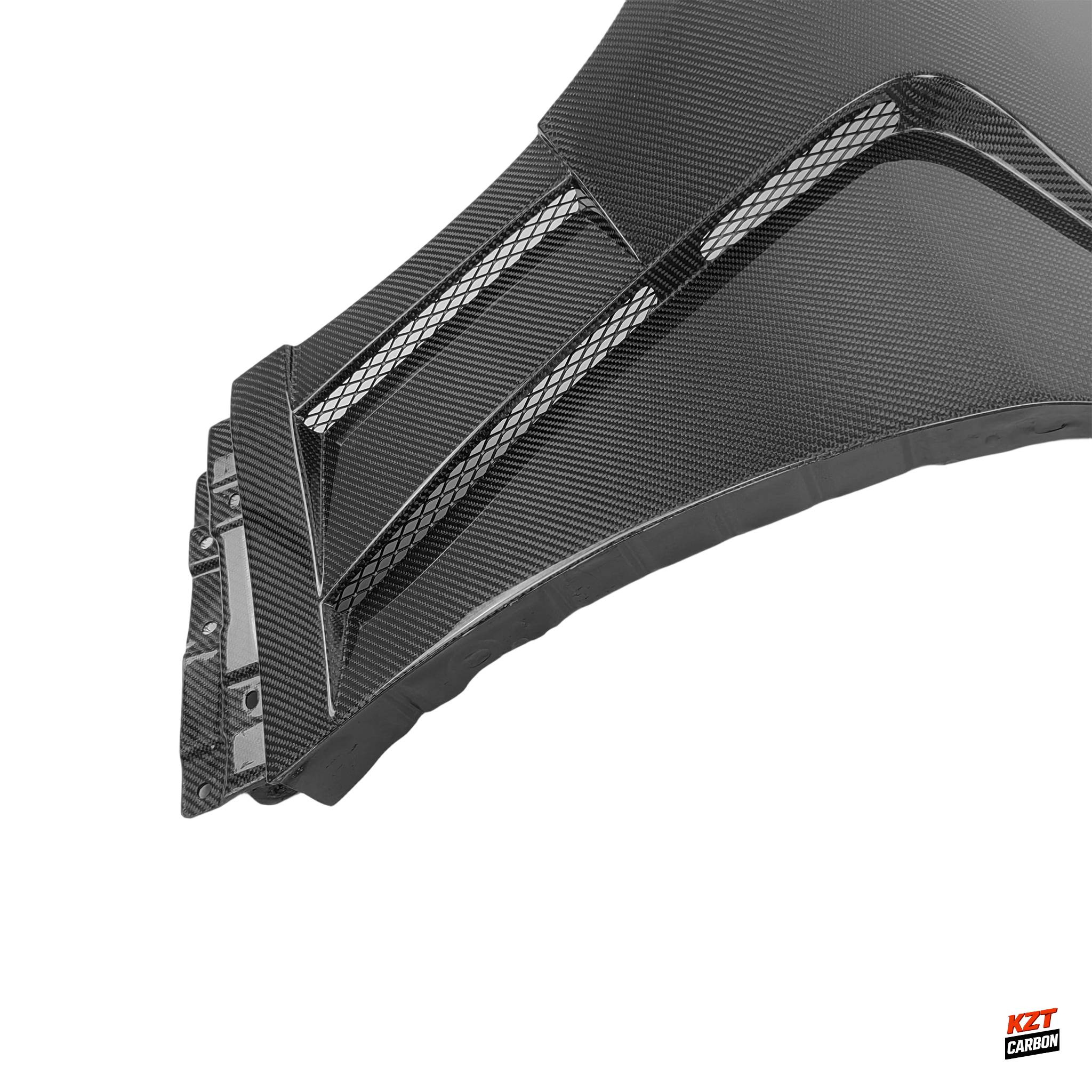 For Infiniti G37 Q40 2 Door Coupe 08-13 Carbon Fiber HT Style Front Fender Pair
