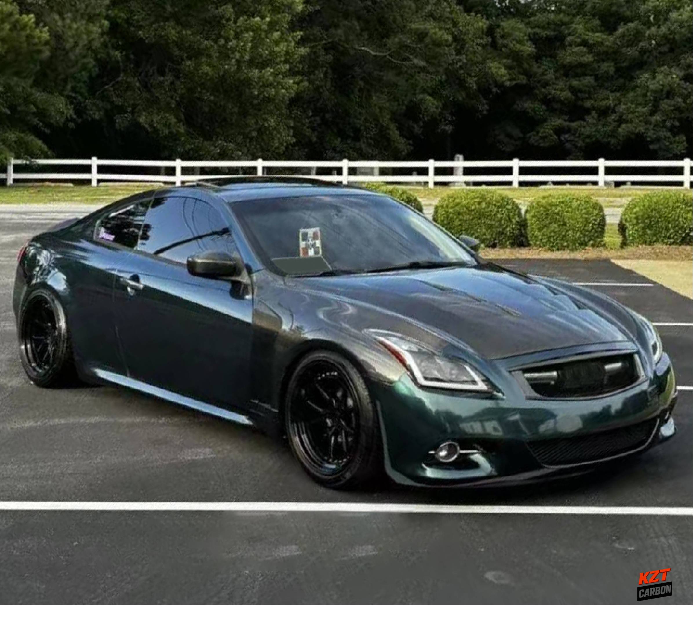 For Infiniti G37 Q40 2 Door Coupe 08-13 Carbon Fiber HT Style Front Fender Pair