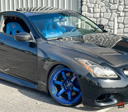 For Infiniti G37 Q40 2 Door Coupe 08-13 Carbon Fiber HT Style Front Fender Pair