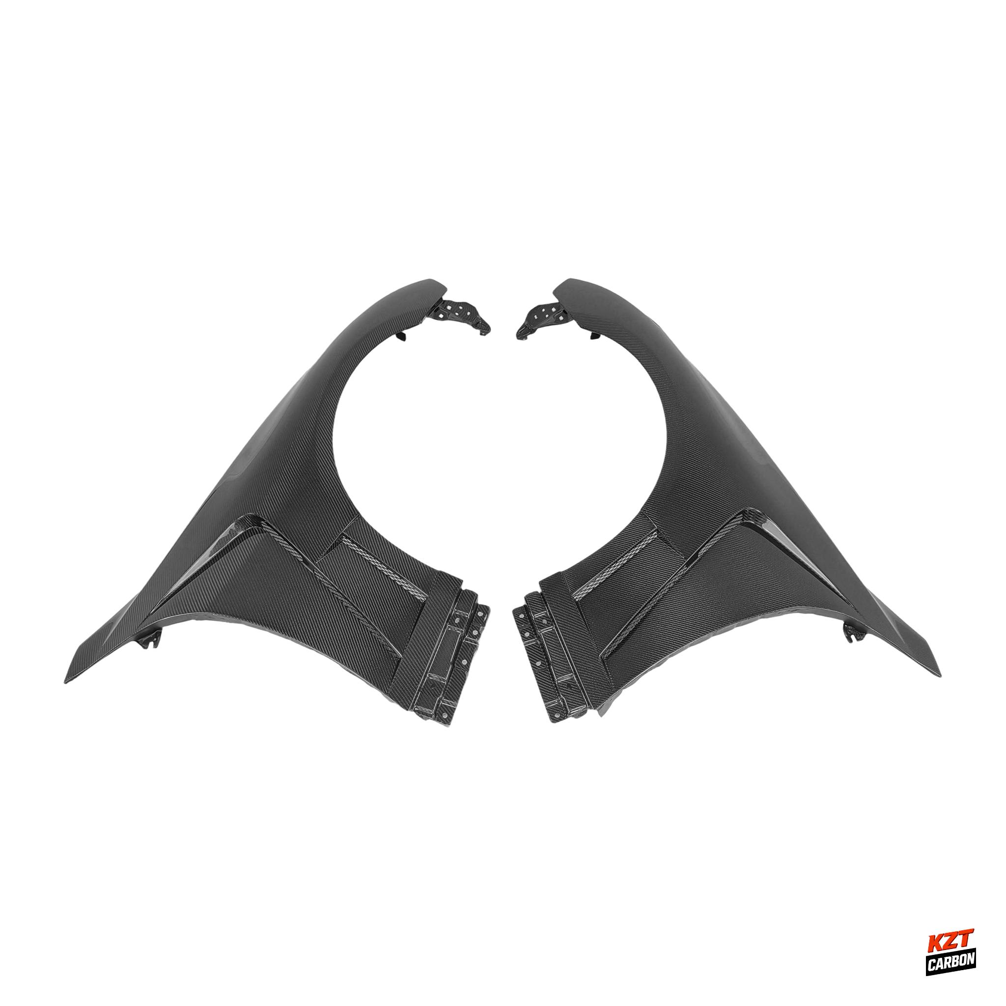 For Infiniti G37 Q40 2 Door Coupe 08-13 Carbon Fiber HT Style Front Fender Pair