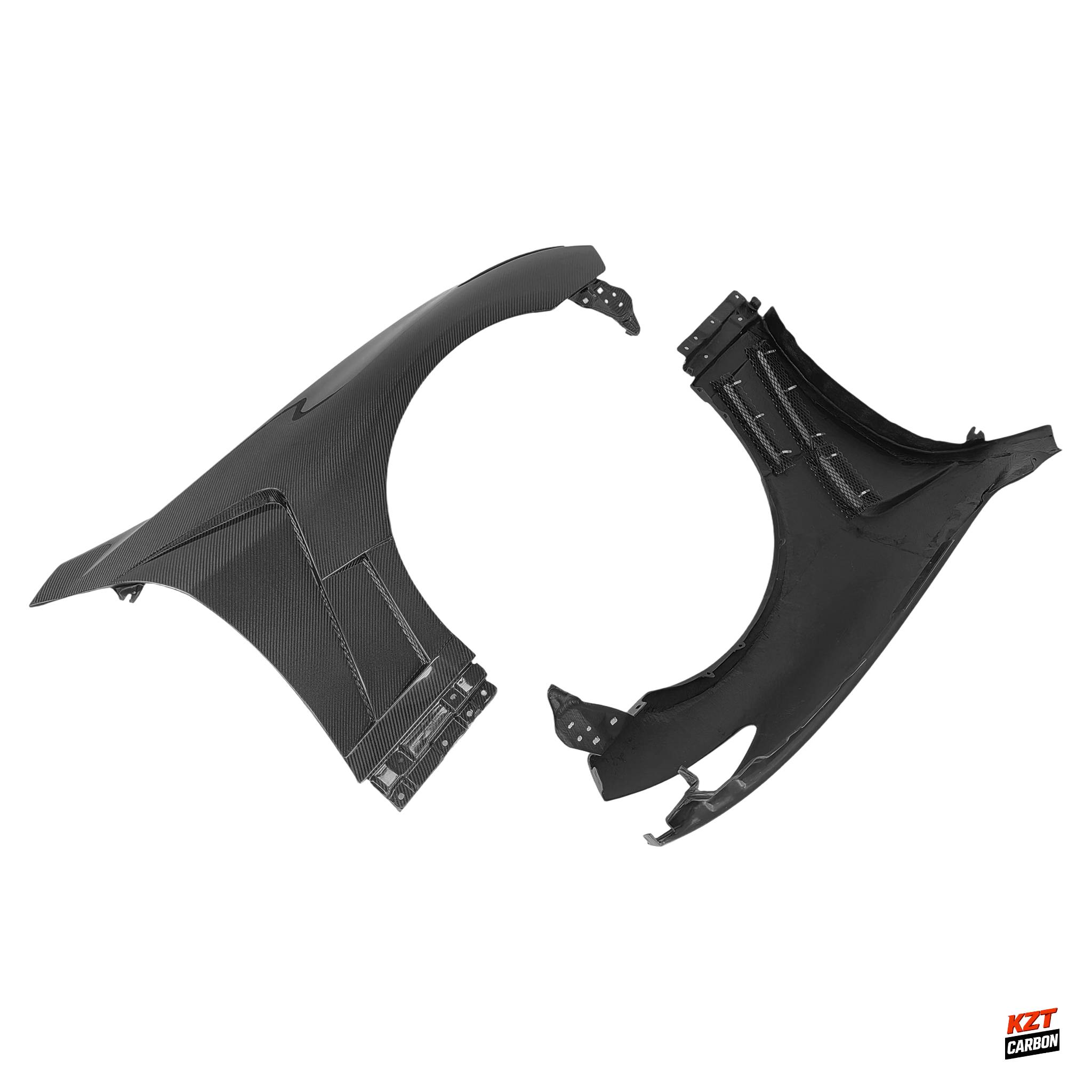 For Infiniti G37 Q40 2 Door Coupe 08-13 Carbon Fiber HT Style Front Fender Pair