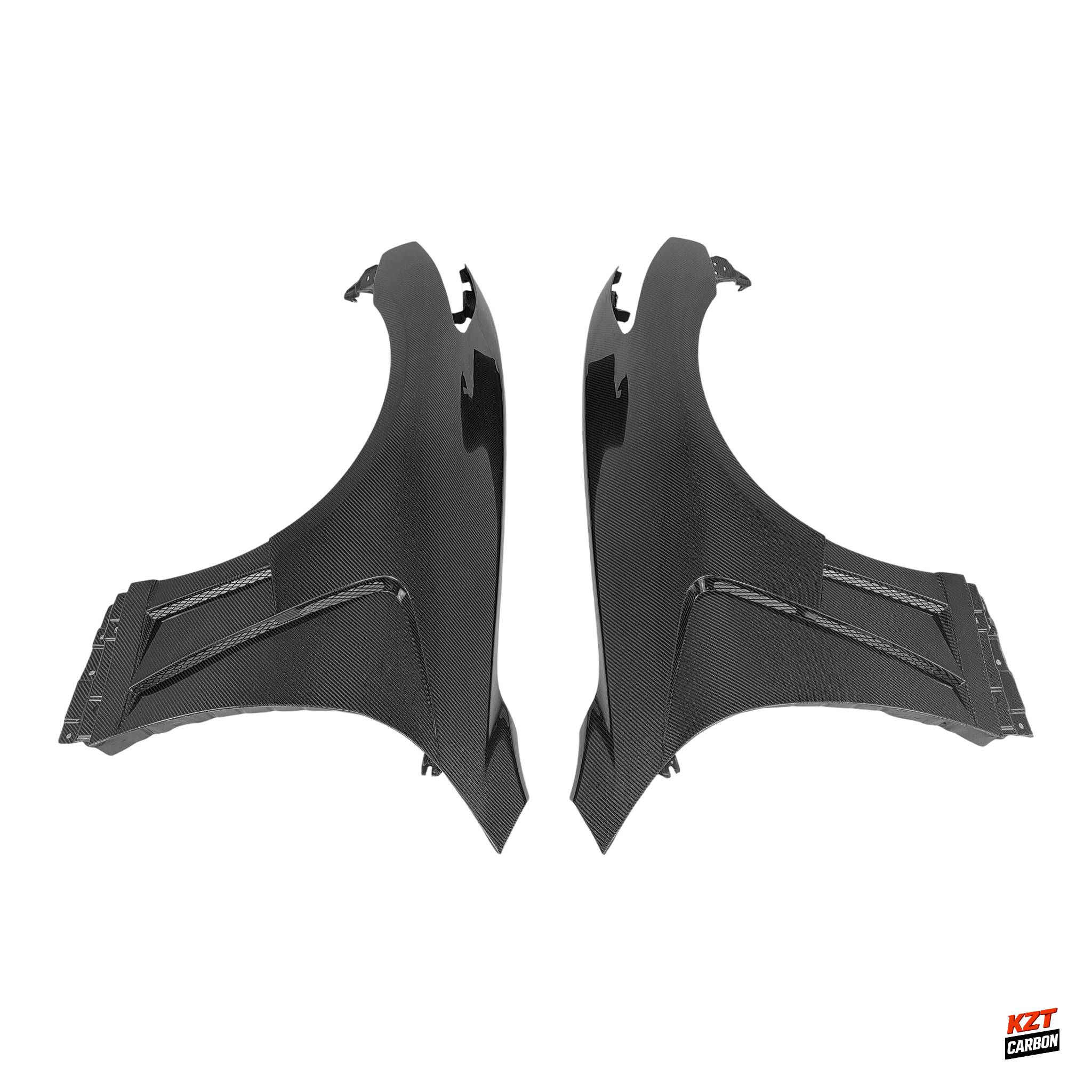 For Infiniti G37 Q40 2 Door Coupe 08-13 Carbon Fiber HT Style Front Fender Pair