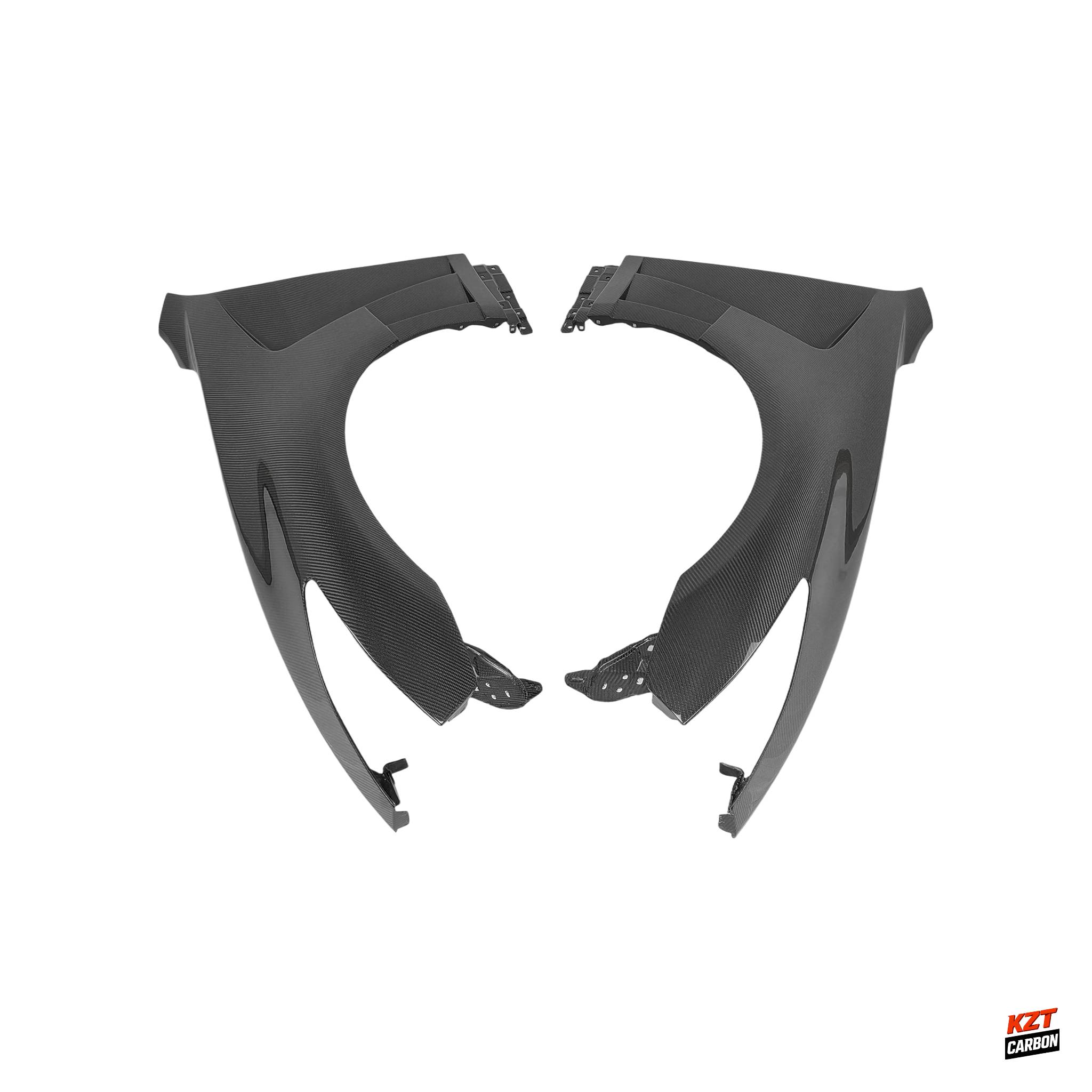 For Infiniti G37 Q40 2 Door Coupe 08-13 Carbon Fiber HT Style Front Fender Pair