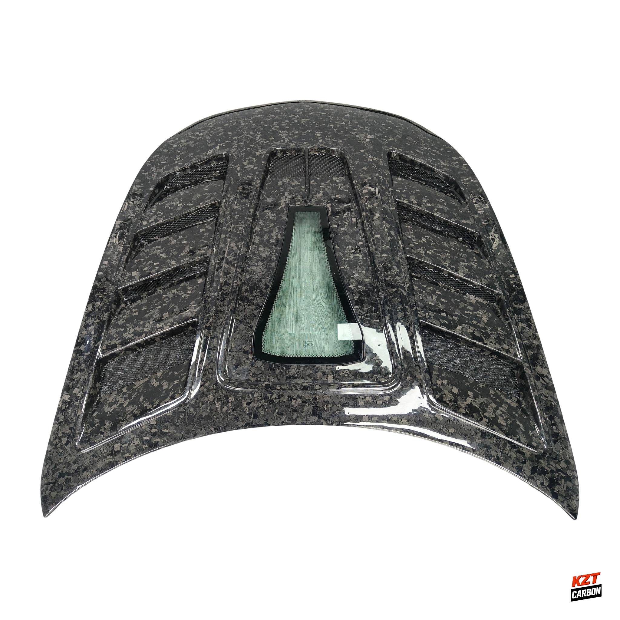For Benz AMG GT GTC GTS GTR 17-21 Forged Carbon V Style Vented Clear Hood