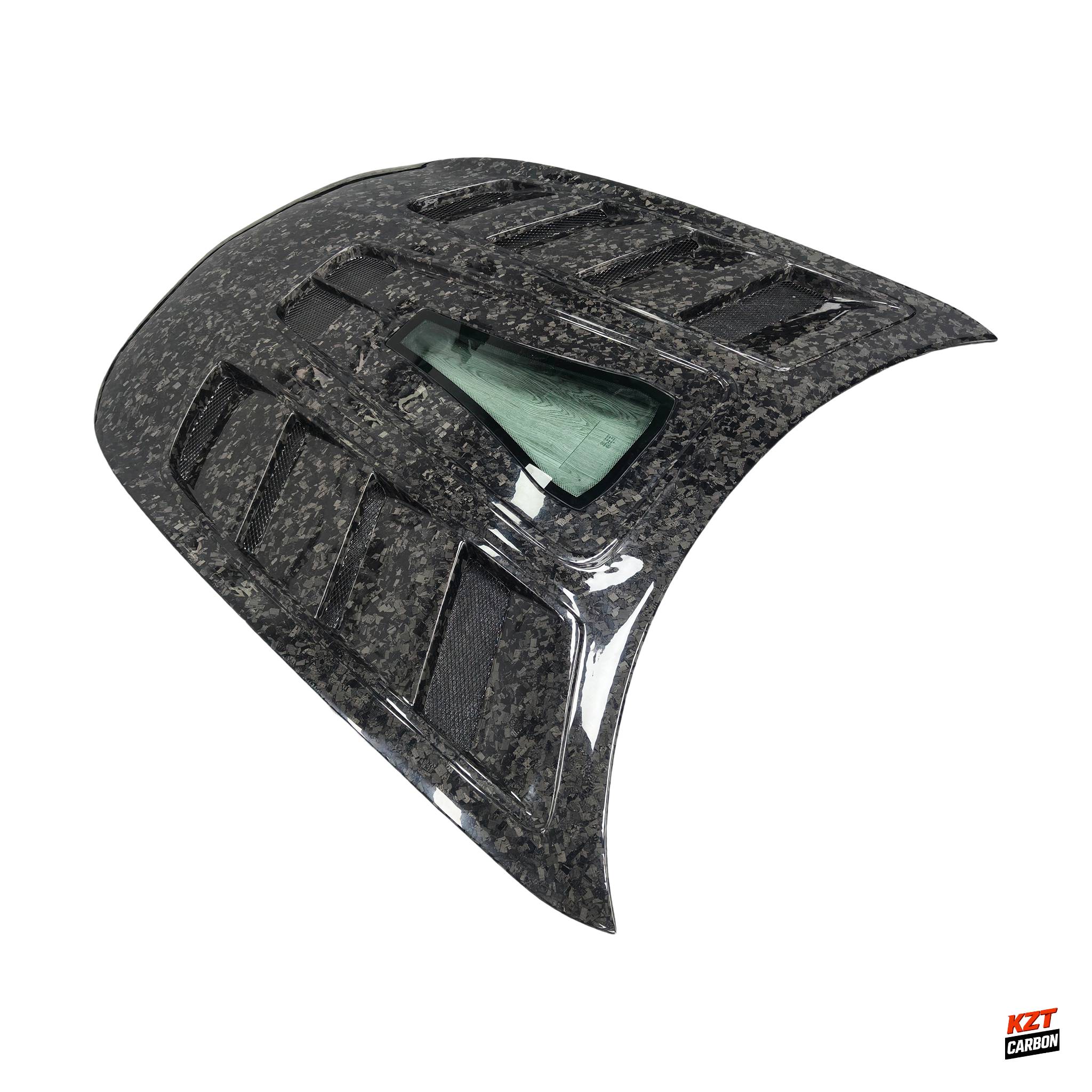 For Benz AMG GT GTC GTS GTR 17-21 Forged Carbon V Style Vented Clear Hood