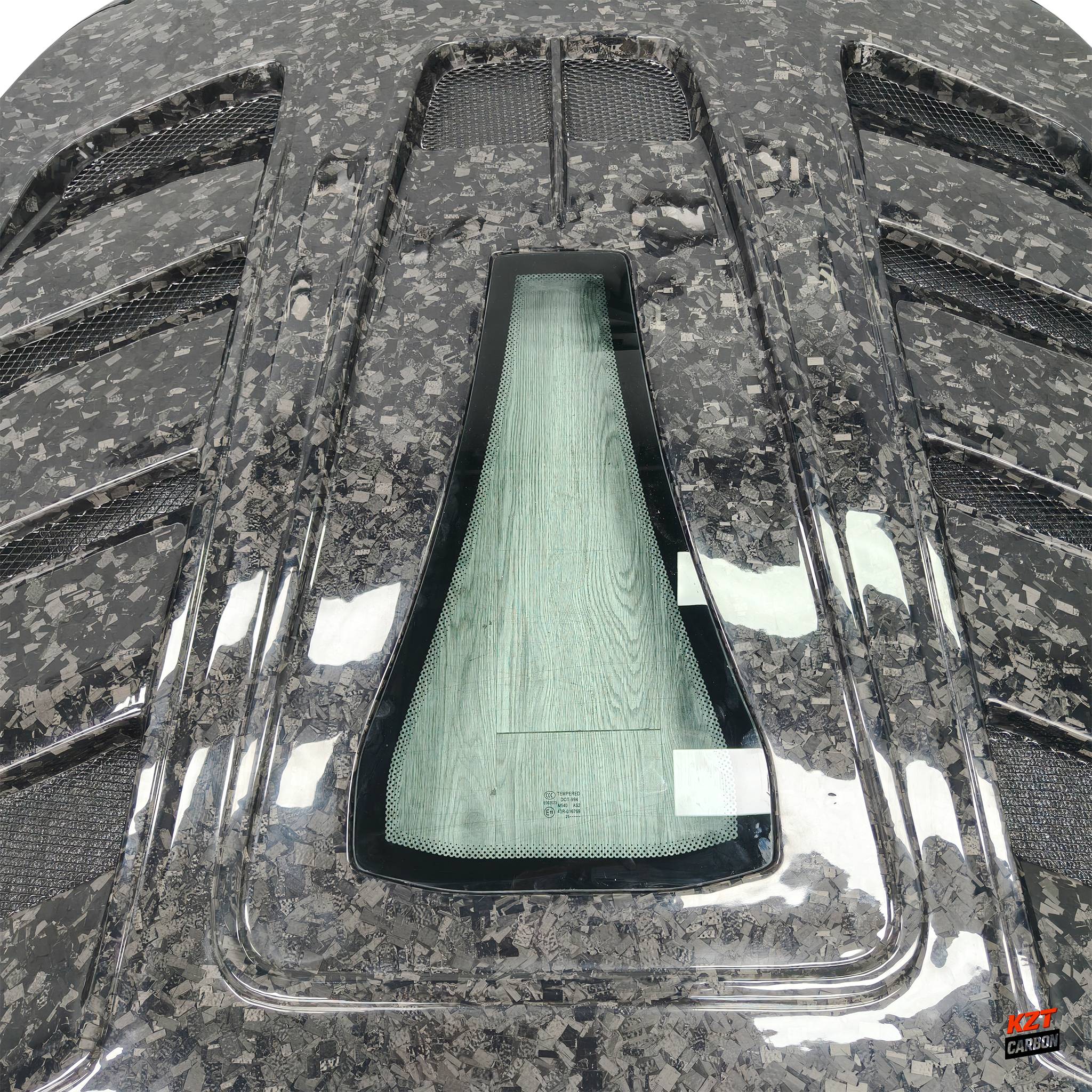 For Benz AMG GT GTC GTS GTR 17-21 Forged Carbon V Style Vented Clear Hood