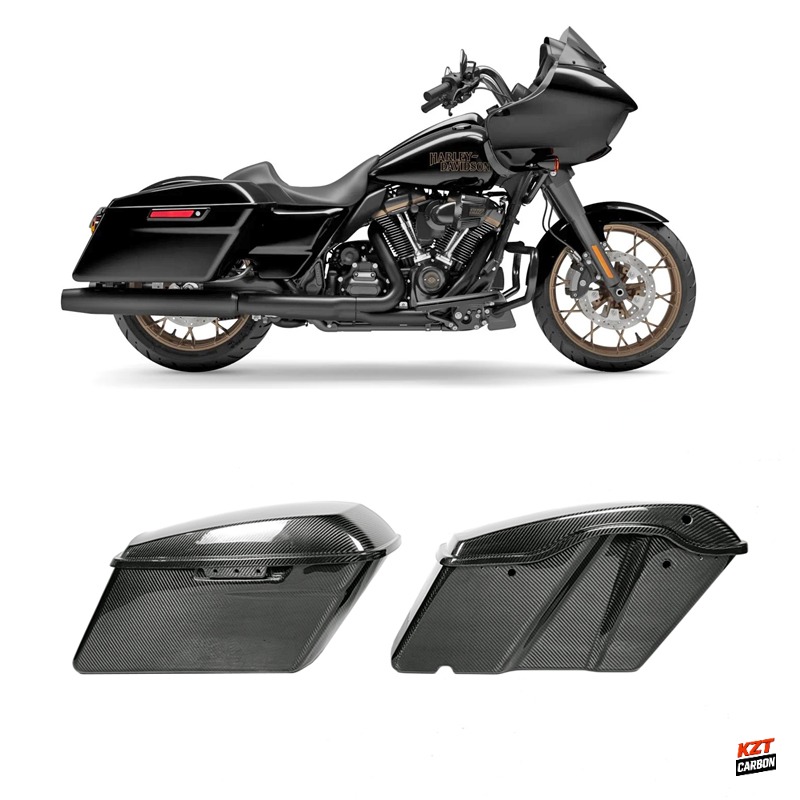 For Harley Davidson Touring 09-23 Dry Carbon Stand Full Saddlebags Lids 4pcs