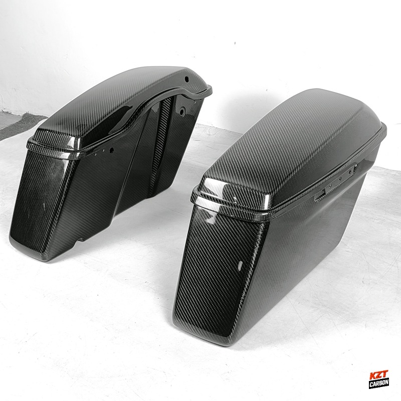 For Harley Davidson Touring 09-23 Dry Carbon Stand Full Saddlebags Lids 4pcs