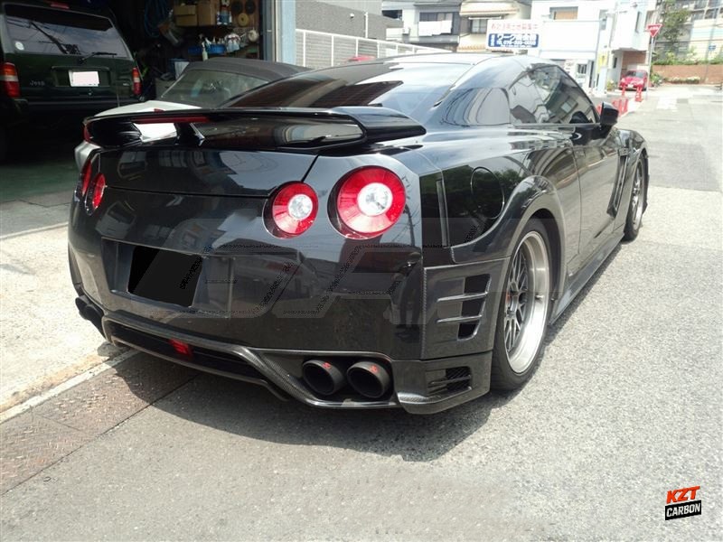 For Nissan R35 GTR 08-16 TOPS Style Carbon Fender Bumper Add On Splitter Flare
