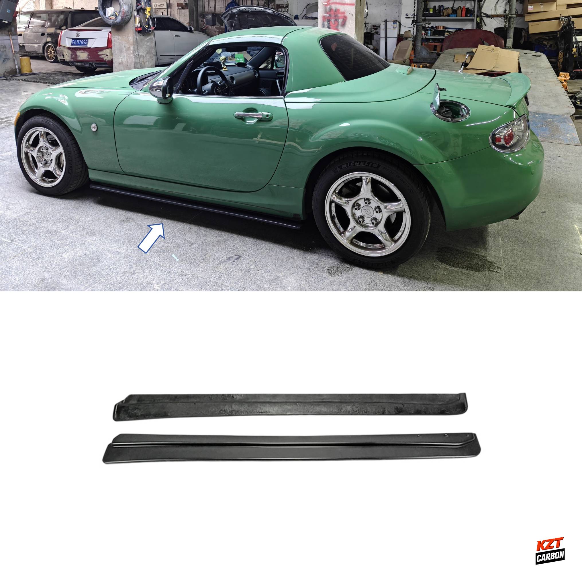 For Mazda Miata MX-5 MX5 NA NC 89-97 Roadster FD Style FRP Side Skirt Extensions