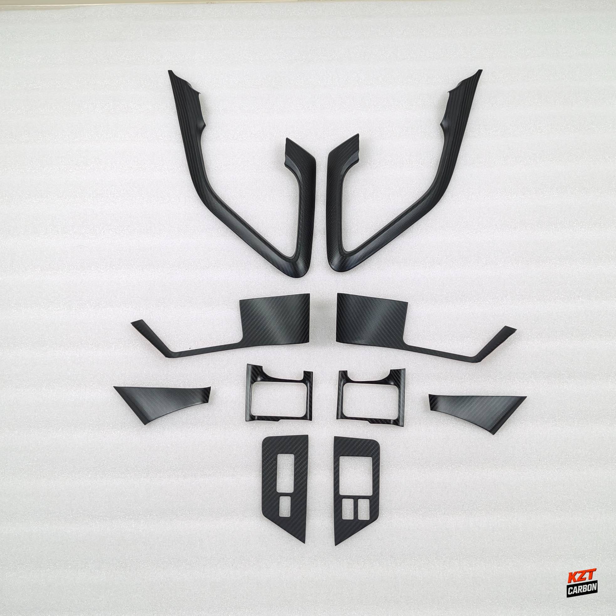 For Nissan R35 GTR 09-14 (LHD Only) Dry Matte Carbon Interior Door Trim (10 pcs)