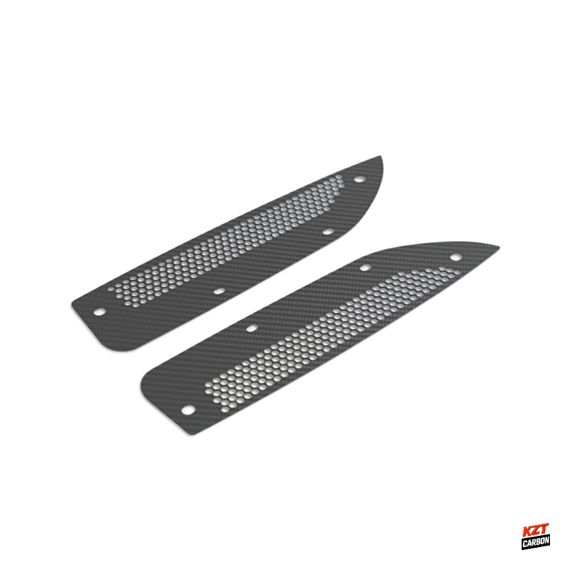 For Honda Civic Type R FL5 Dry Carbon Front Fender Rock Block Guard (small hole)