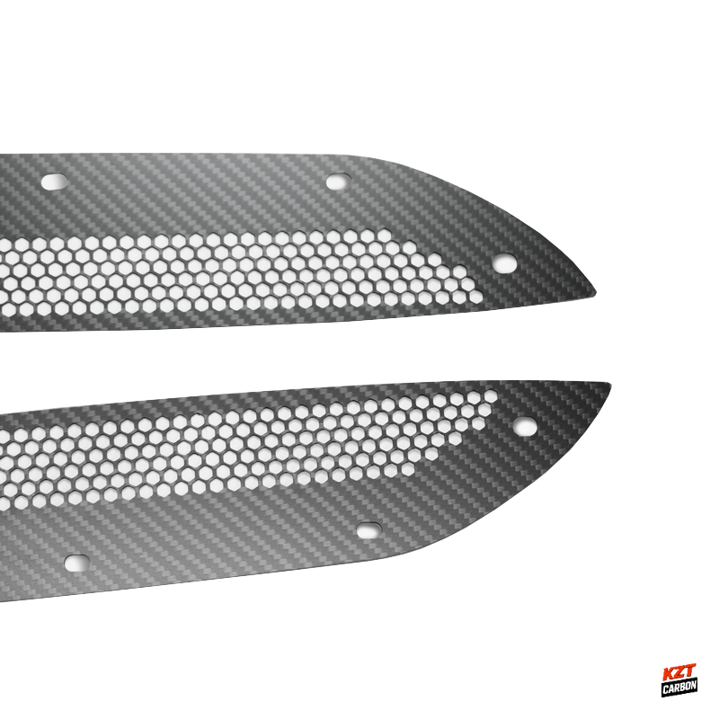 For Honda Civic Type R FL5 Dry Carbon Front Fender Rock Block Guard (small hole)