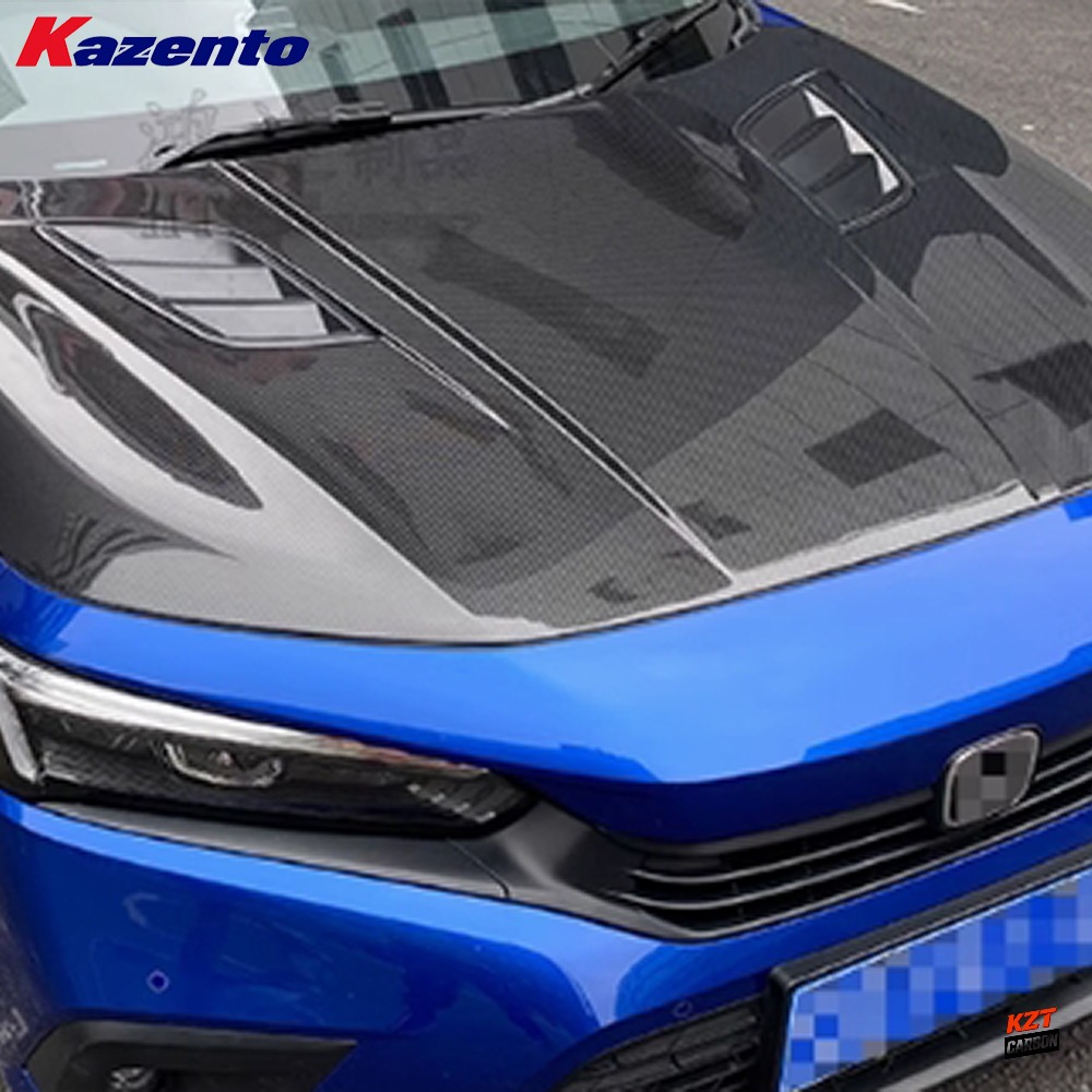 For Honda Civic FE FL Hatchback Sedan 2023-24 Carbon MG Style Front Cooling Hood